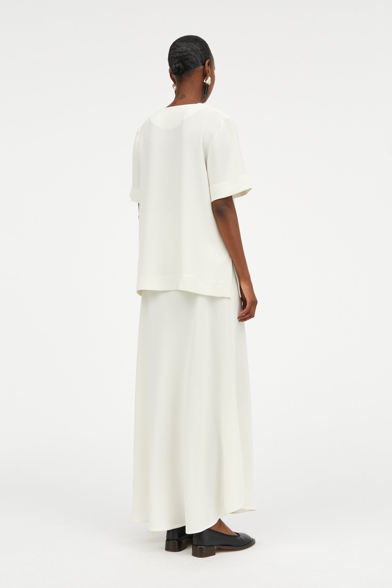 MKDT Studio Betty Crepe Georgette Blouses IVORY