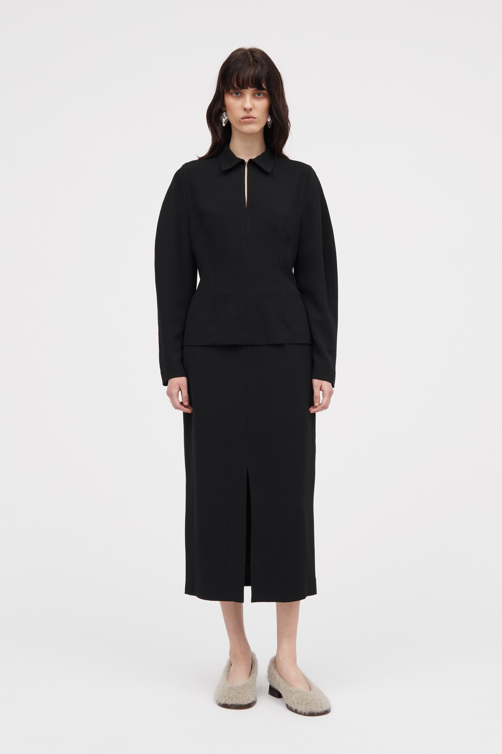 MKDT Studio Brisa Crepe Georgette Blouses BLACK