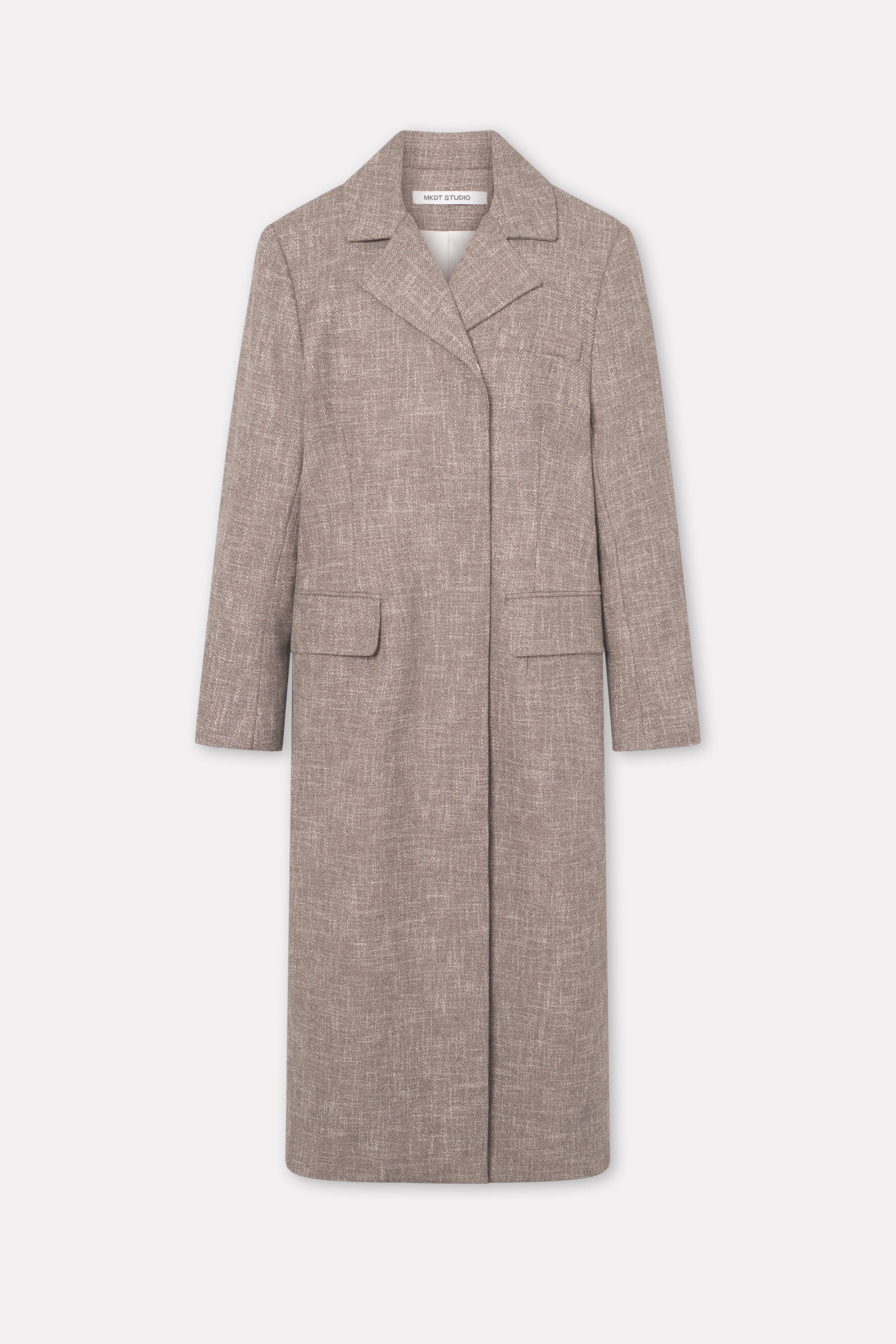 Mark Kenly Domino Tan Callie Structure Wool Blend Coats CINNAMON MELANGE