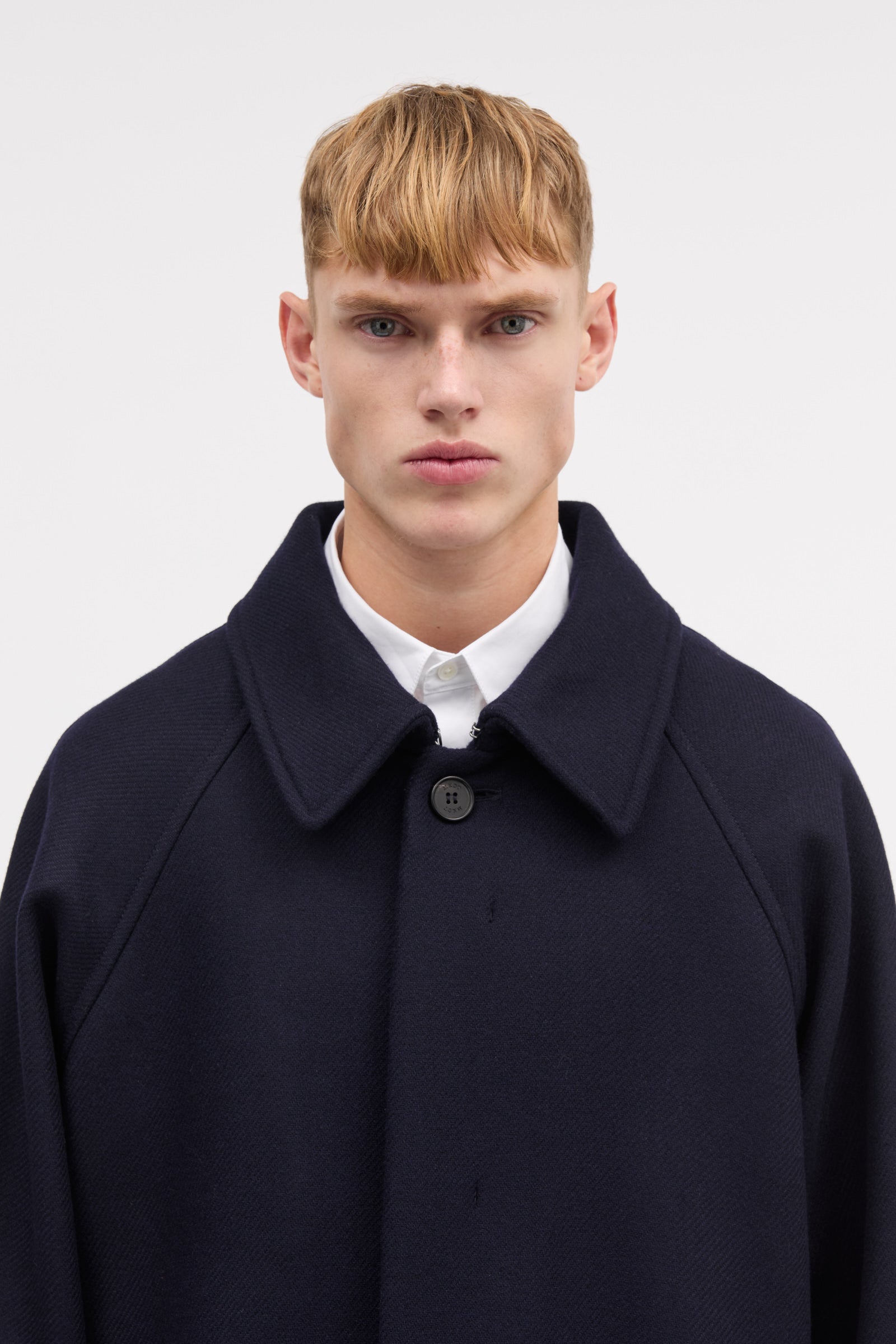 MKDT Studio Christof Two Layered Wool Coats NAVY