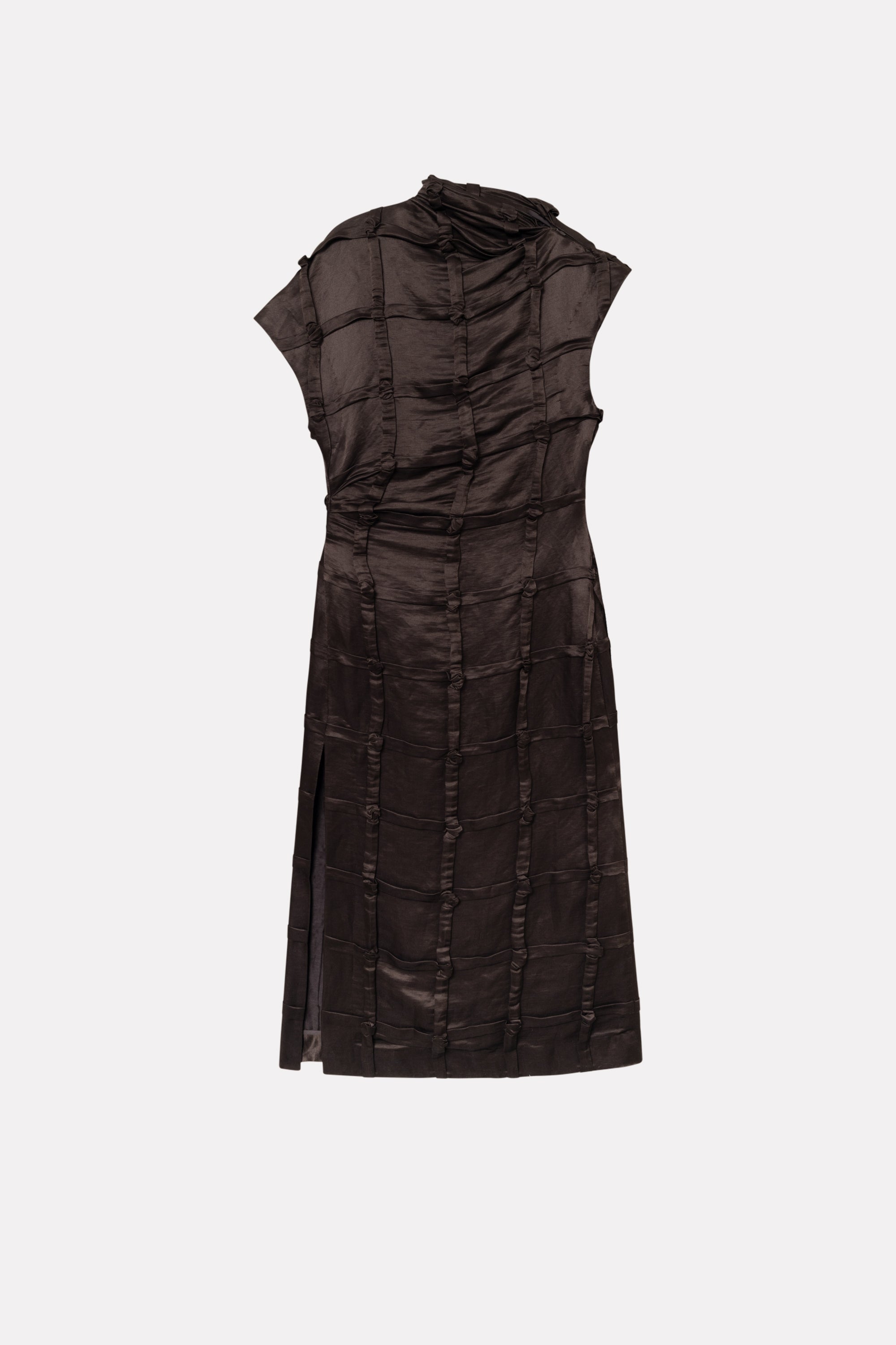 MKDT Studio DELYNA-ATELIER LINEN SILK BLEND Dresses DARK BROWN