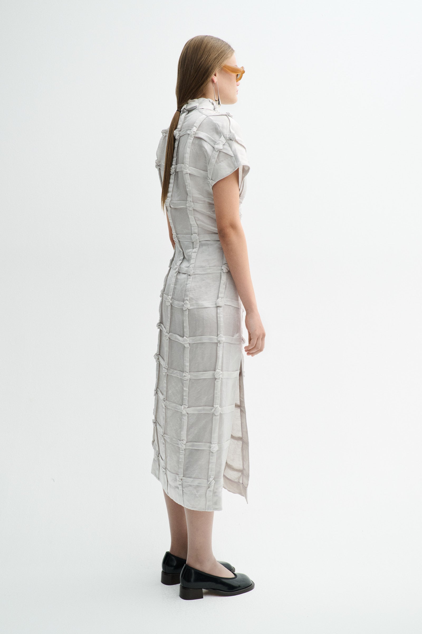 MKDT Studio DELYNA-ATELIER LINEN SILK BLEND Dresses LIGHT GREY