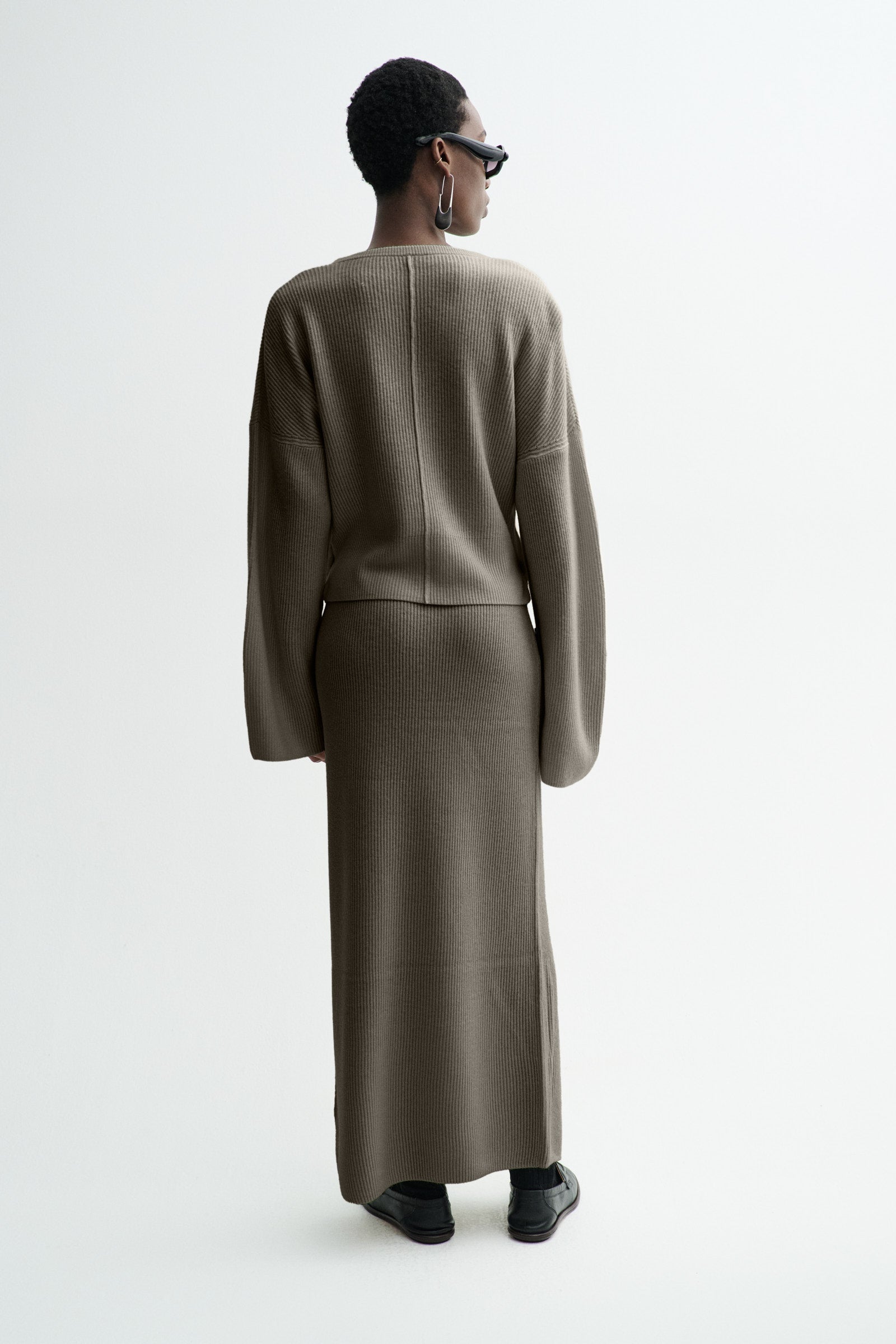 MKDT Studio KELIA SILK YAK Sweater Brown Melange