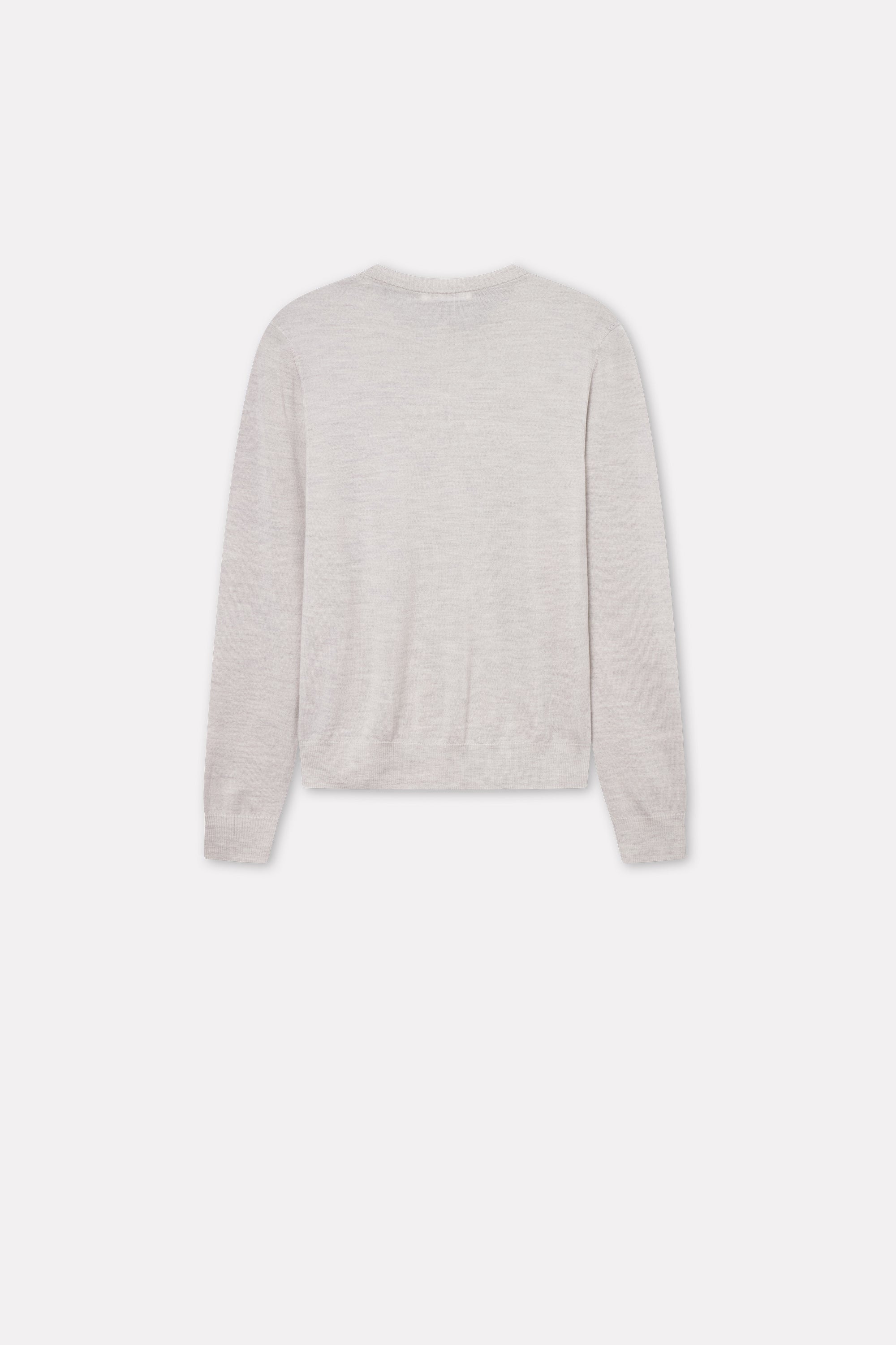 Mark Kenly Domino Tan Karsten Merino Sweater LIGHT GREY MELANGE