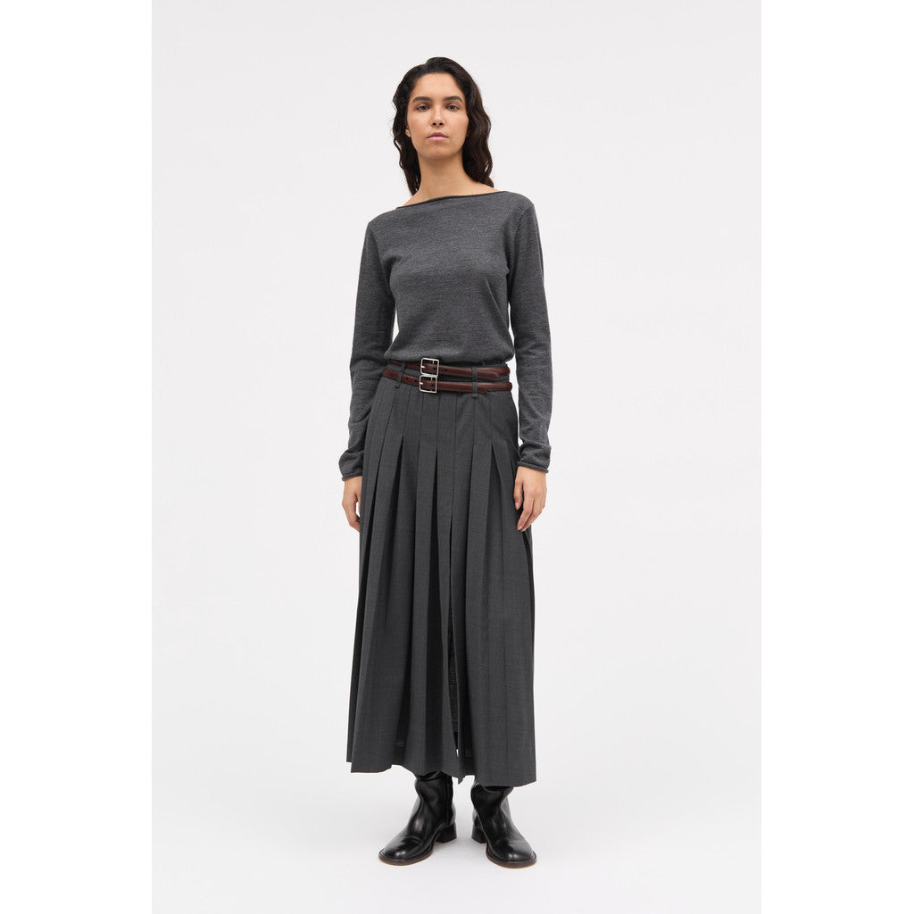 MKDT Studio Koba Knit Sweater MEDIUM GREY MELANGE