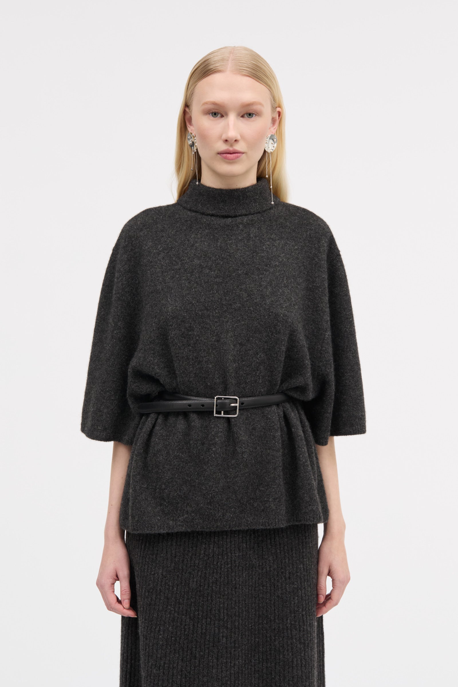 MKDT Studio Kolly Yak Sweater DARK GREY MELANGE