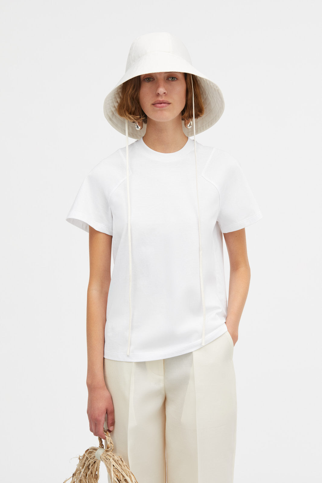 Mark Kenly Domino Tan Laia-monogram Cotton Jersey T-Shirts WHITE