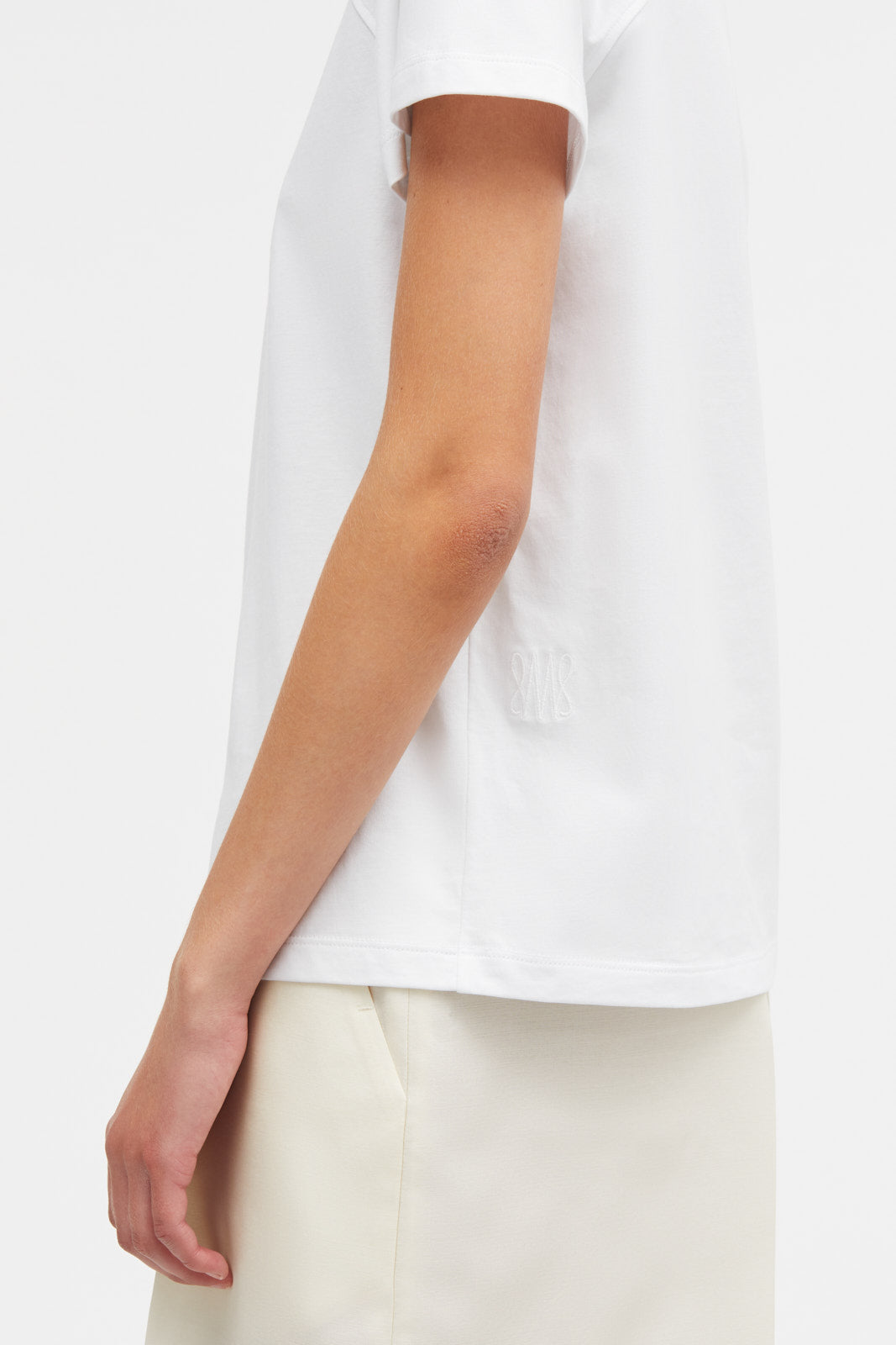 Mark Kenly Domino Tan Laia-monogram Cotton Jersey T-Shirts WHITE