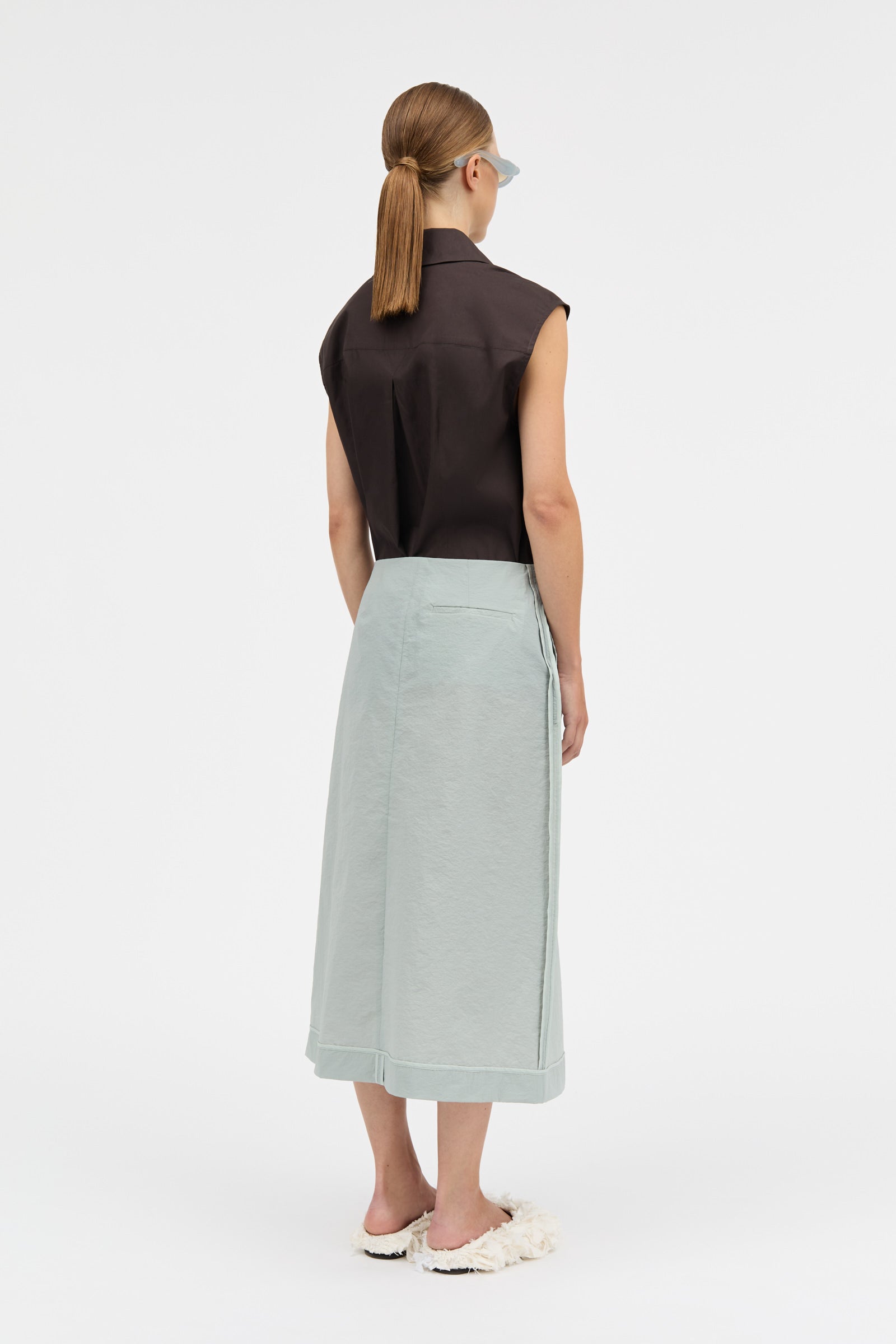 MKDT Studio NOLLY CRISP TECH Skirts SAGE GREEN