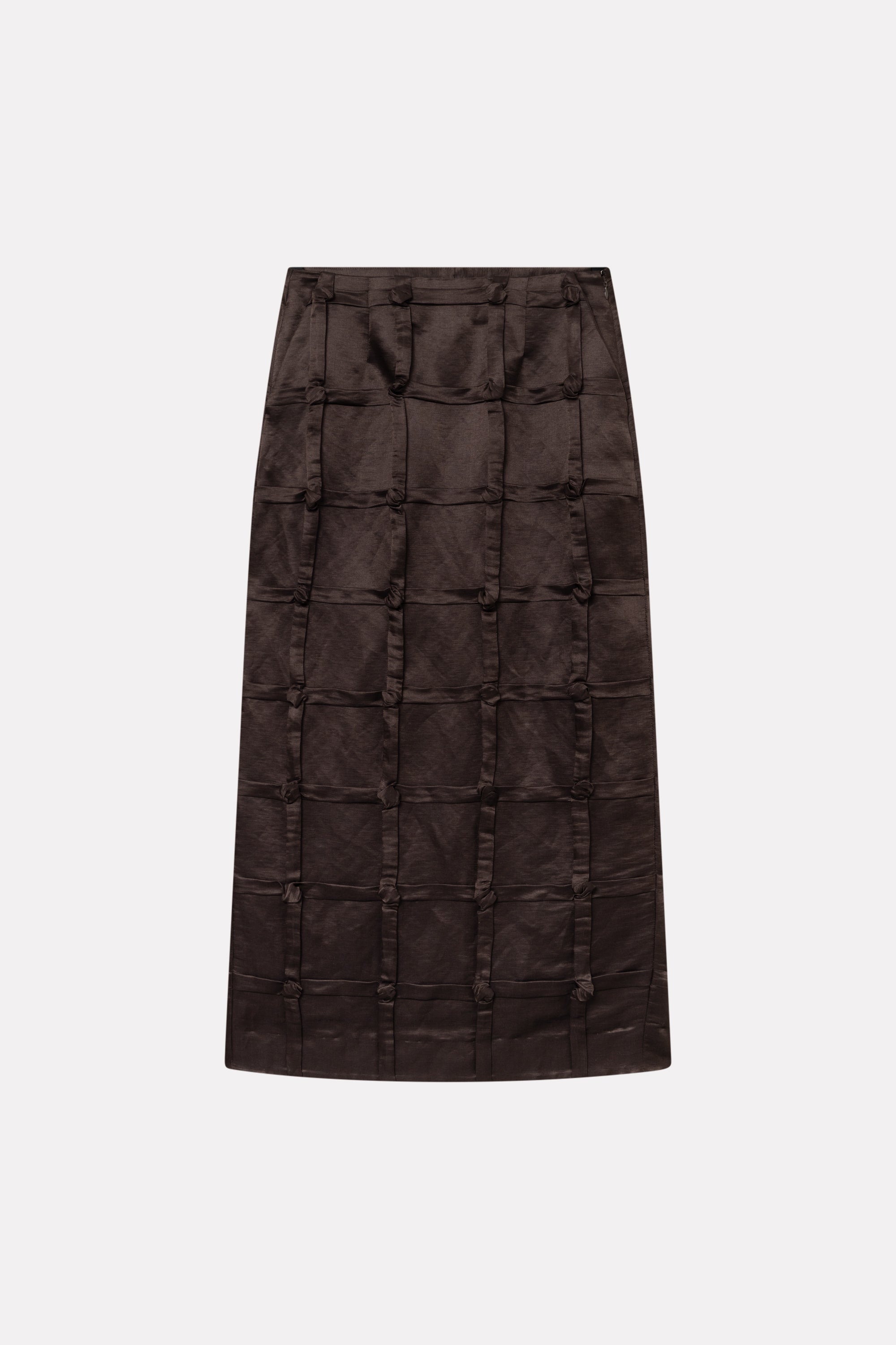 MKDT Studio NURI-ATELIER LINEN SILK BLEND Skirts DARK BROWN