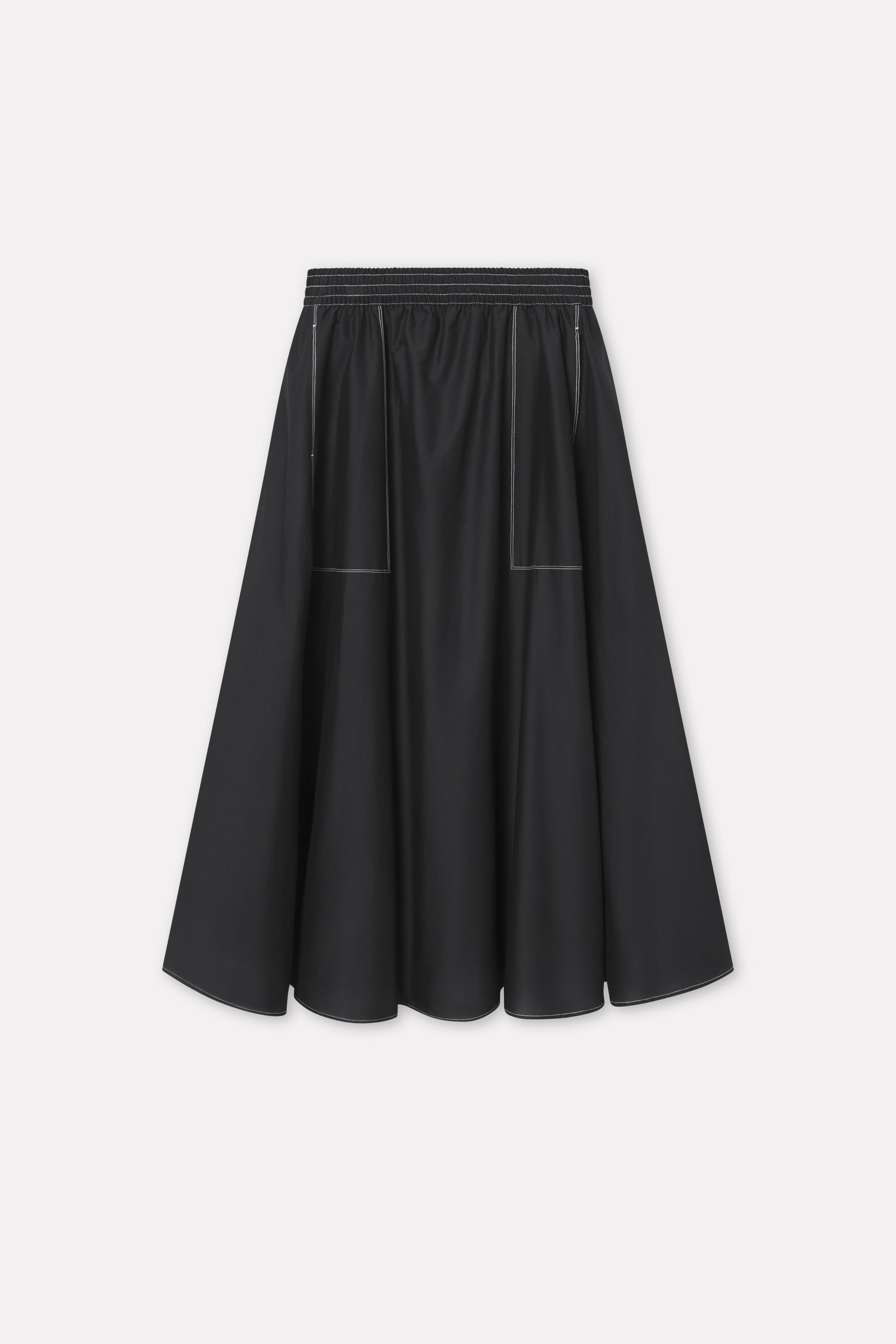 Mark Kenly Domino Tan Nanda Sheer Cotton Skirts BLACK
