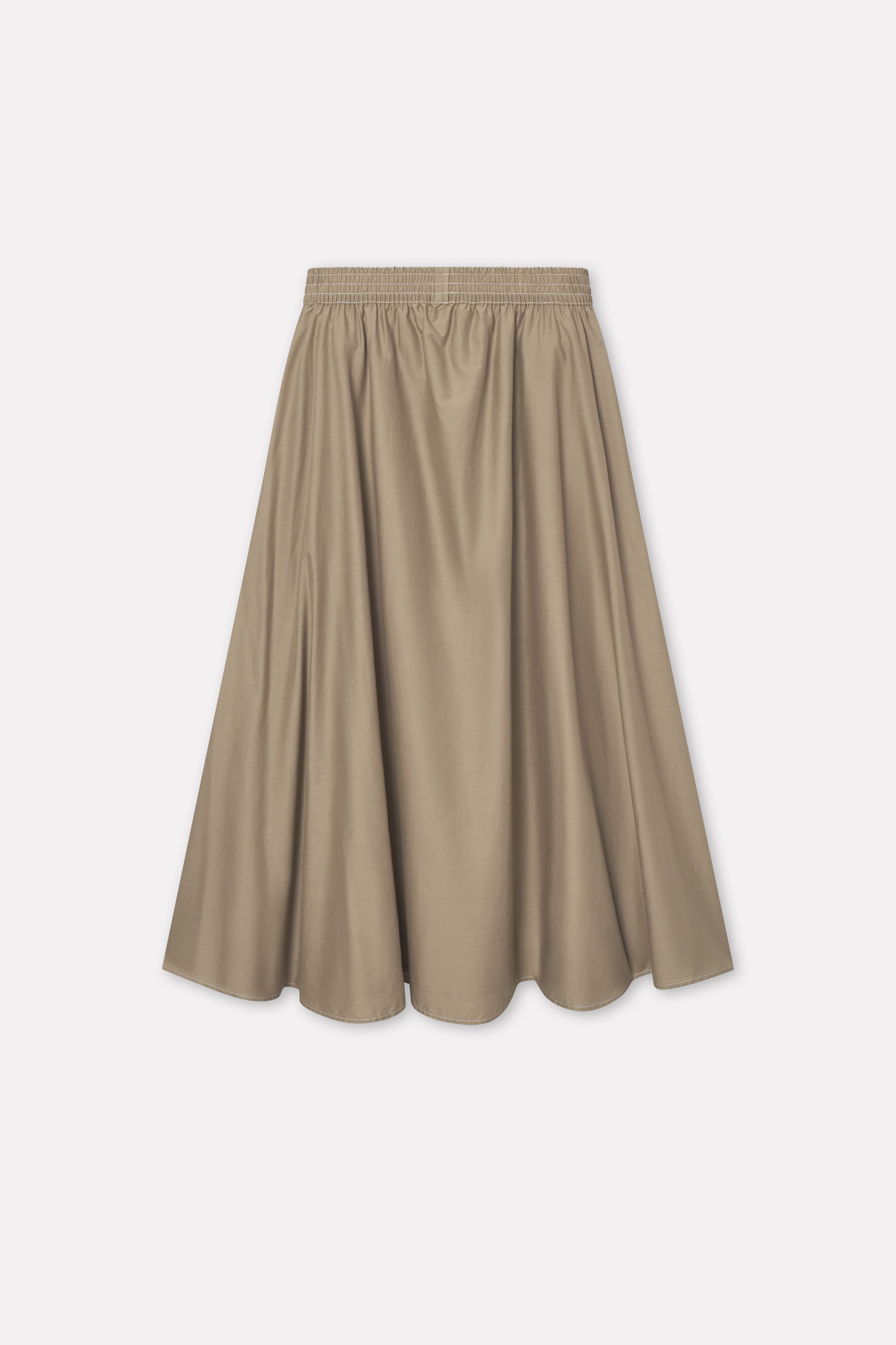 Mark Kenly Domino Tan Nanda Sheer Cotton Skirts KHAKI