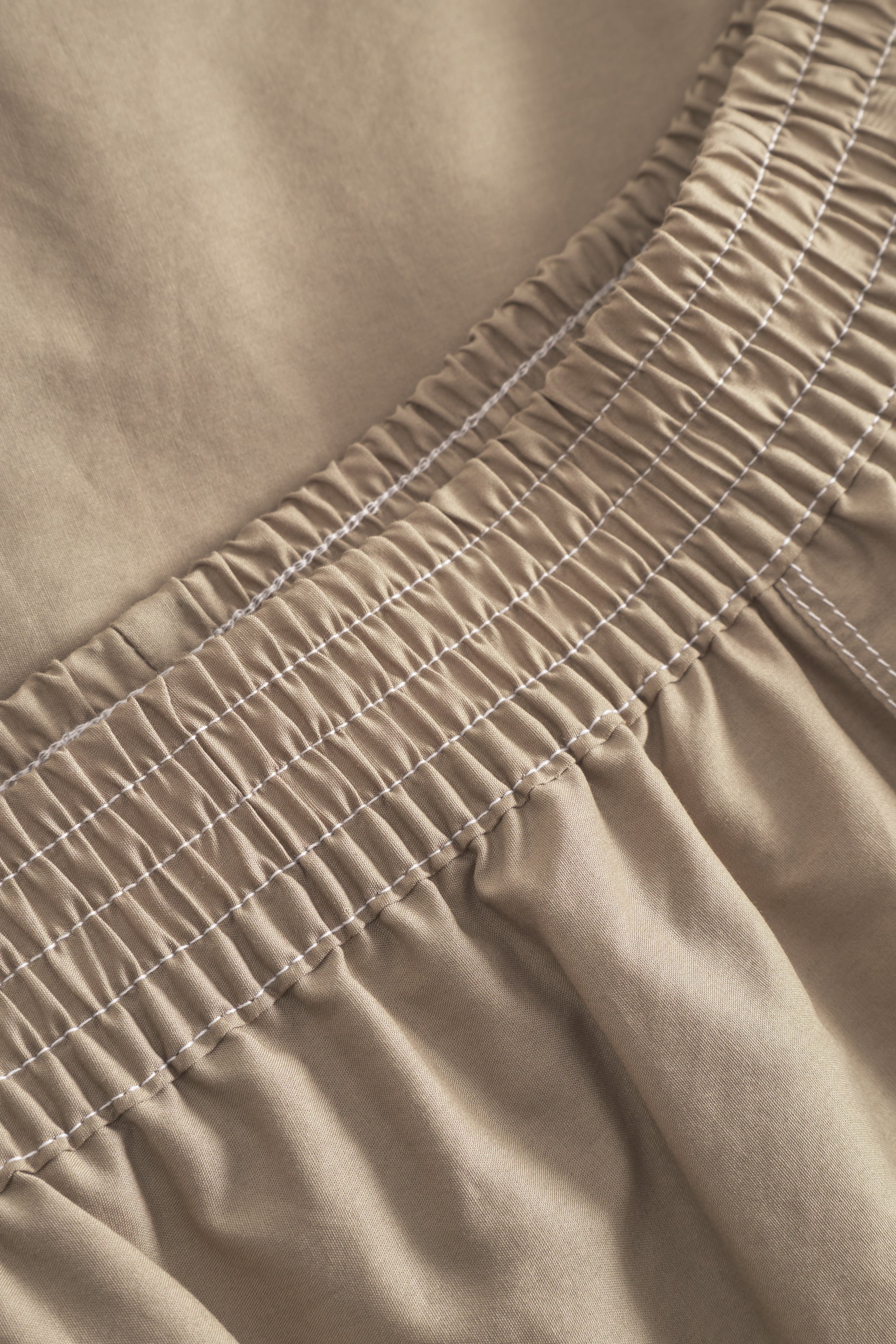 Mark Kenly Domino Tan Nanda Sheer Cotton Skirts KHAKI
