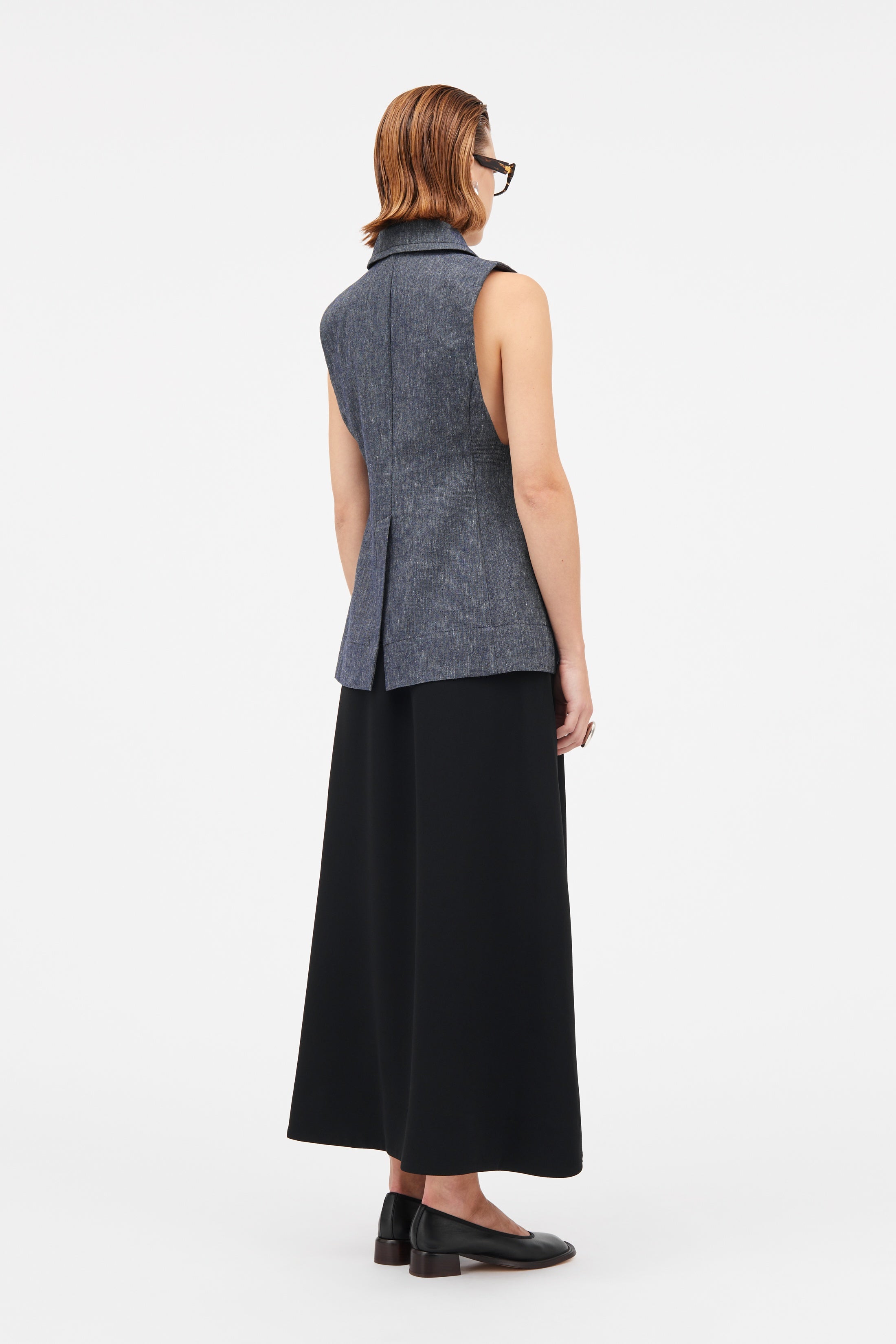 MKDT Studio Nasha Crepe Georgette Skirts BLACK