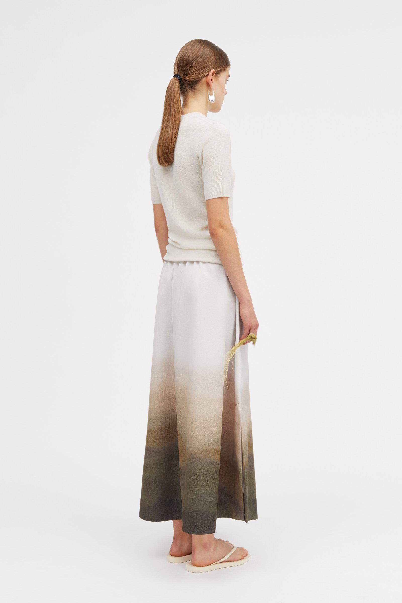 Mark Kenly Domino Tan Nasha Dune Print Skirts OCRE
