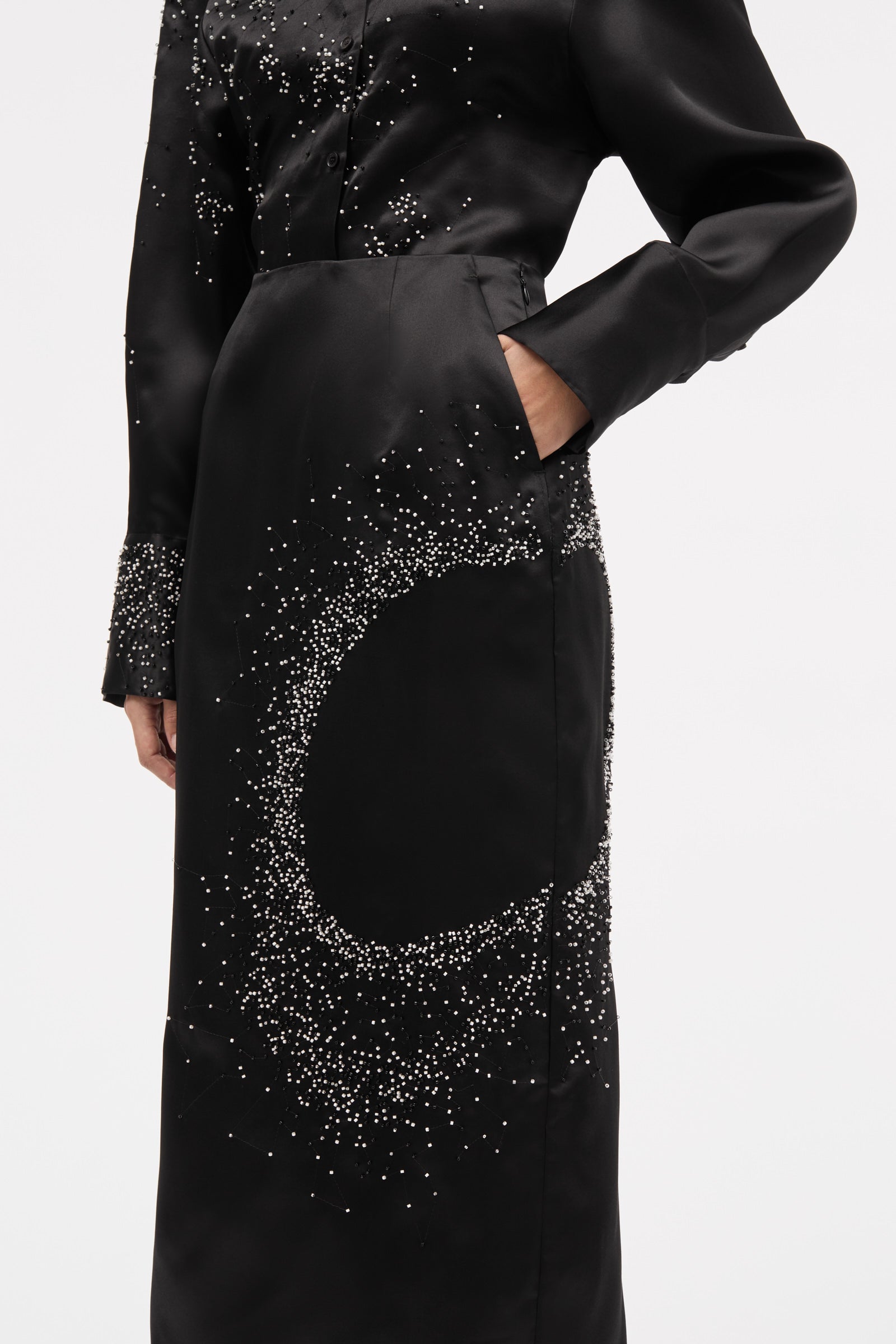 MKDT Studio Nuri-atelier Silk Skirts BLACK