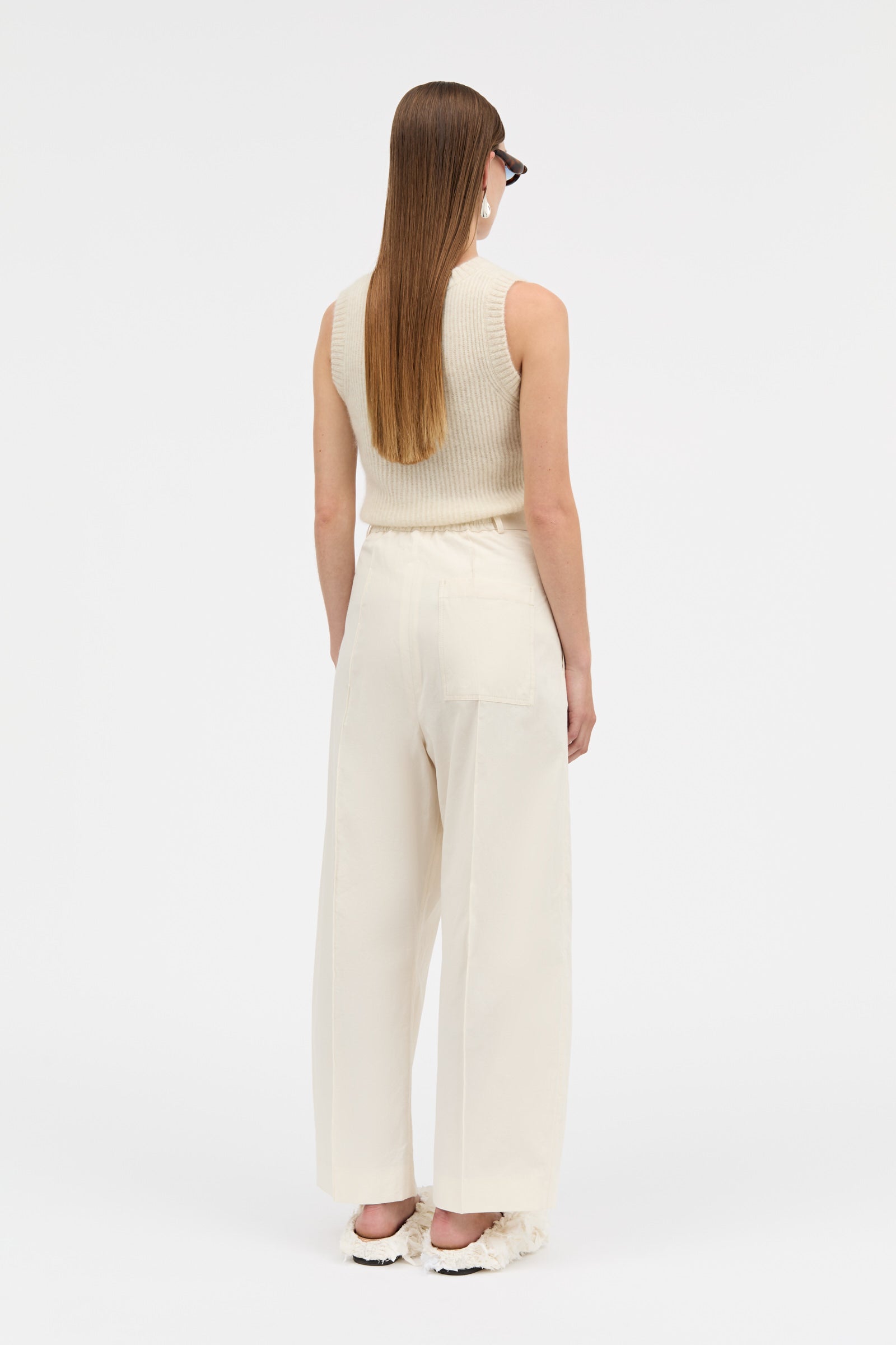 MKDT Studio PALOMA COTTON CALICO Pants ECRU