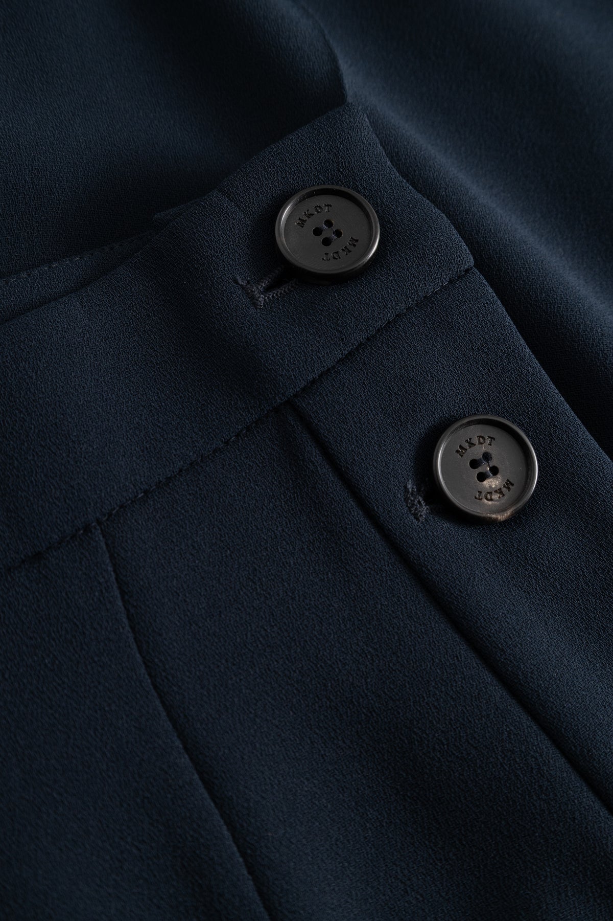 MKDT Studio PANNE CREPE GEORGETTE Pants NAVY