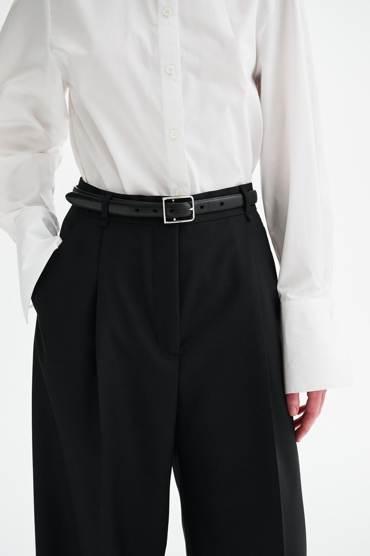 MKDT Studio PIRKA ECO WOOL TWILL Pants BLACK