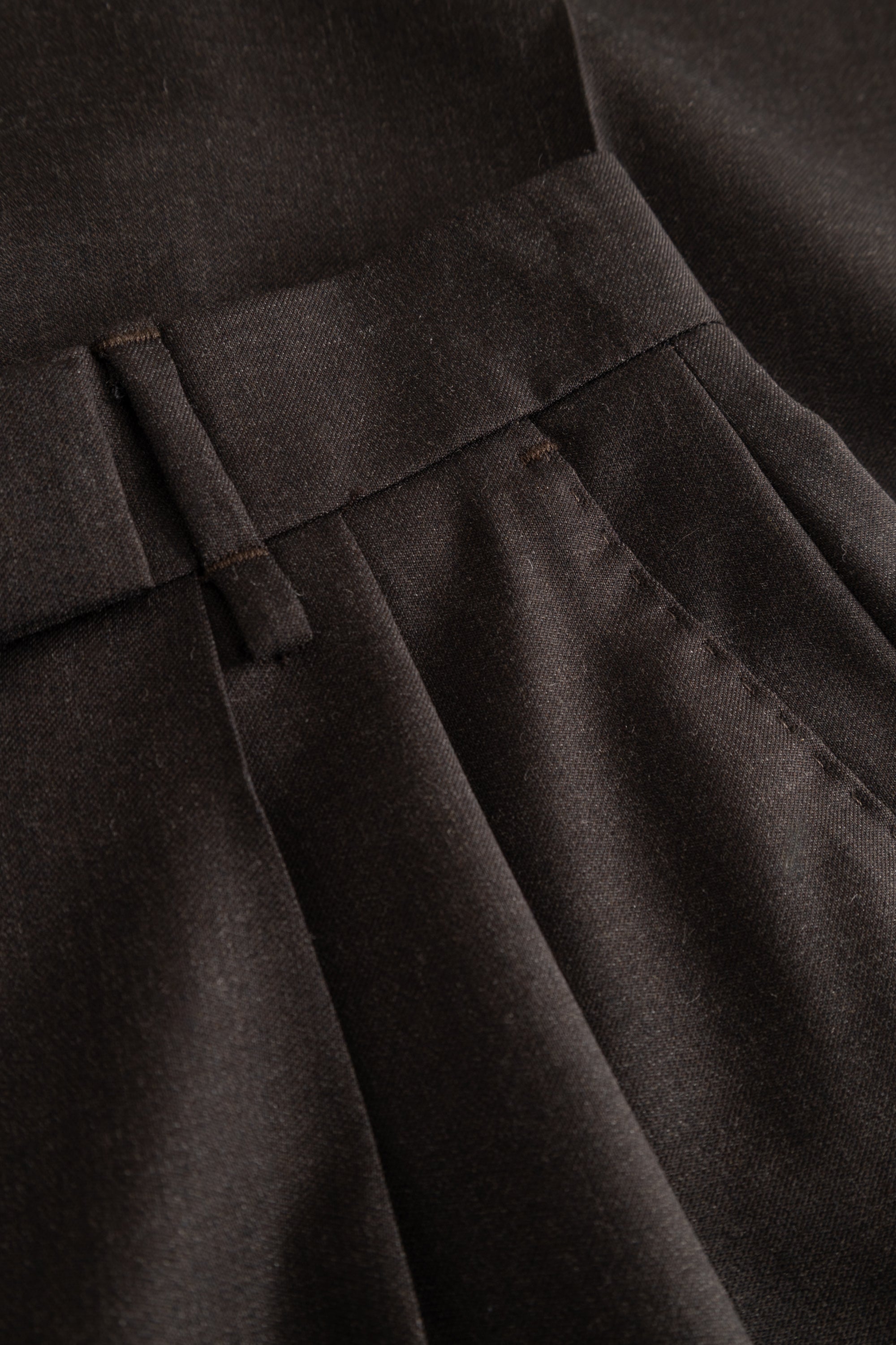 MKDT Studio POMI LIGHT WEIGHT WOOL Pants DEEP BROWN