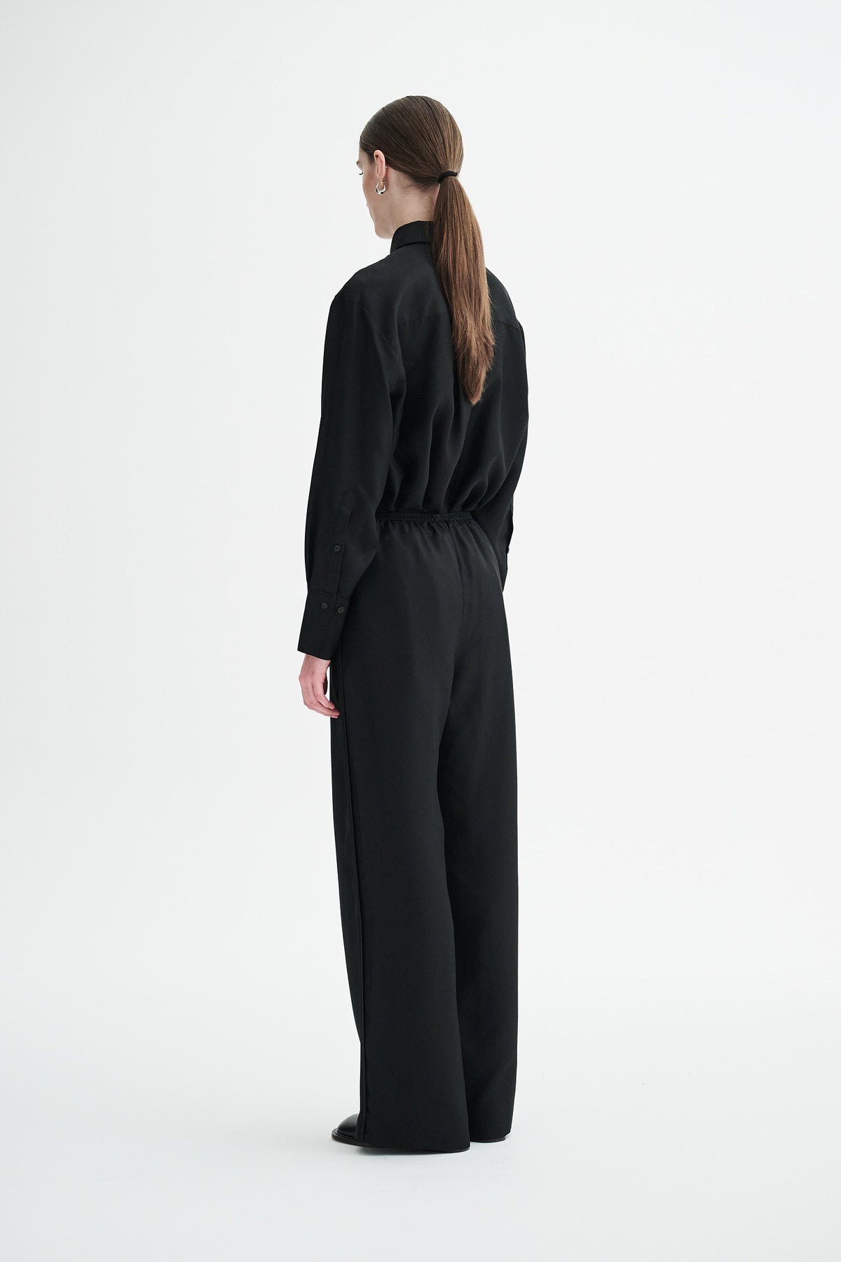 MKDT Studio PRESSA MATTE SILK TWILL Pants BLACK