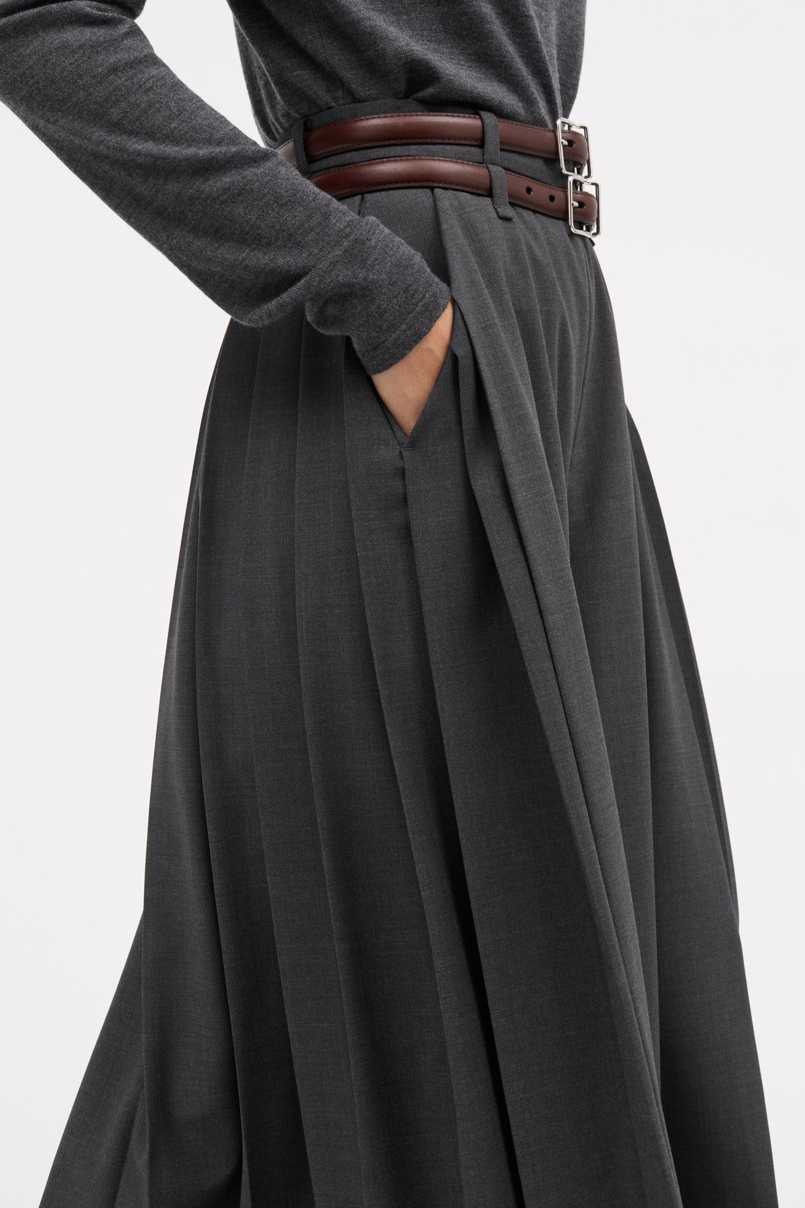 MKDT Studio PHIA-ATELIER pants Pants DARK GREY MELANGE