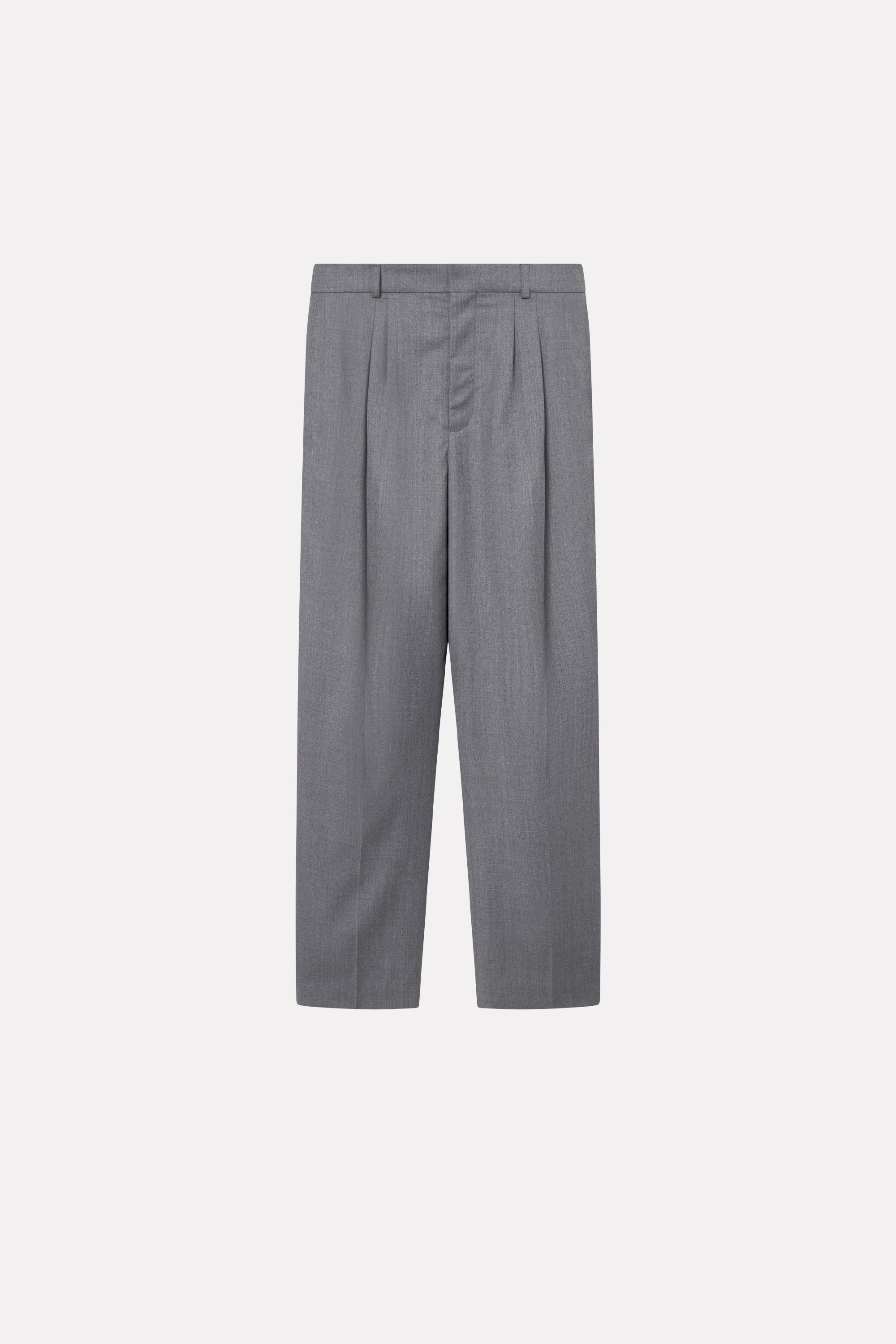 Mark Kenly Domino Tan Phil Light Wool Pants GREY MELANGE