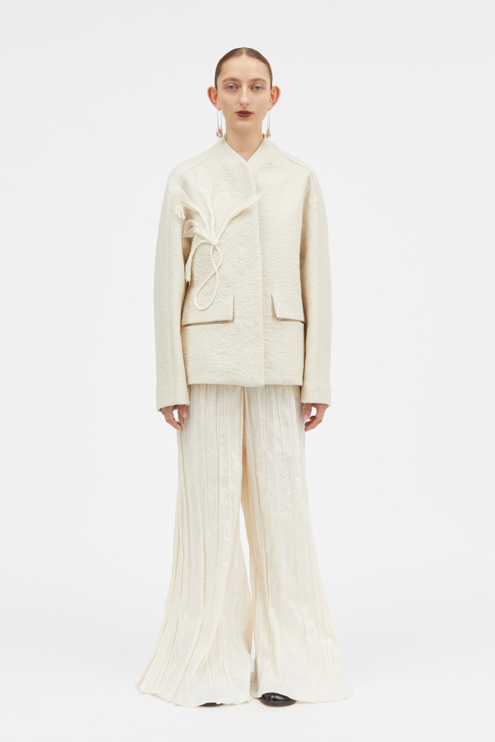 Mark Kenly Domino Tan Pinola-atelier Pleated Cotton Tech Pants BABYS BREATH