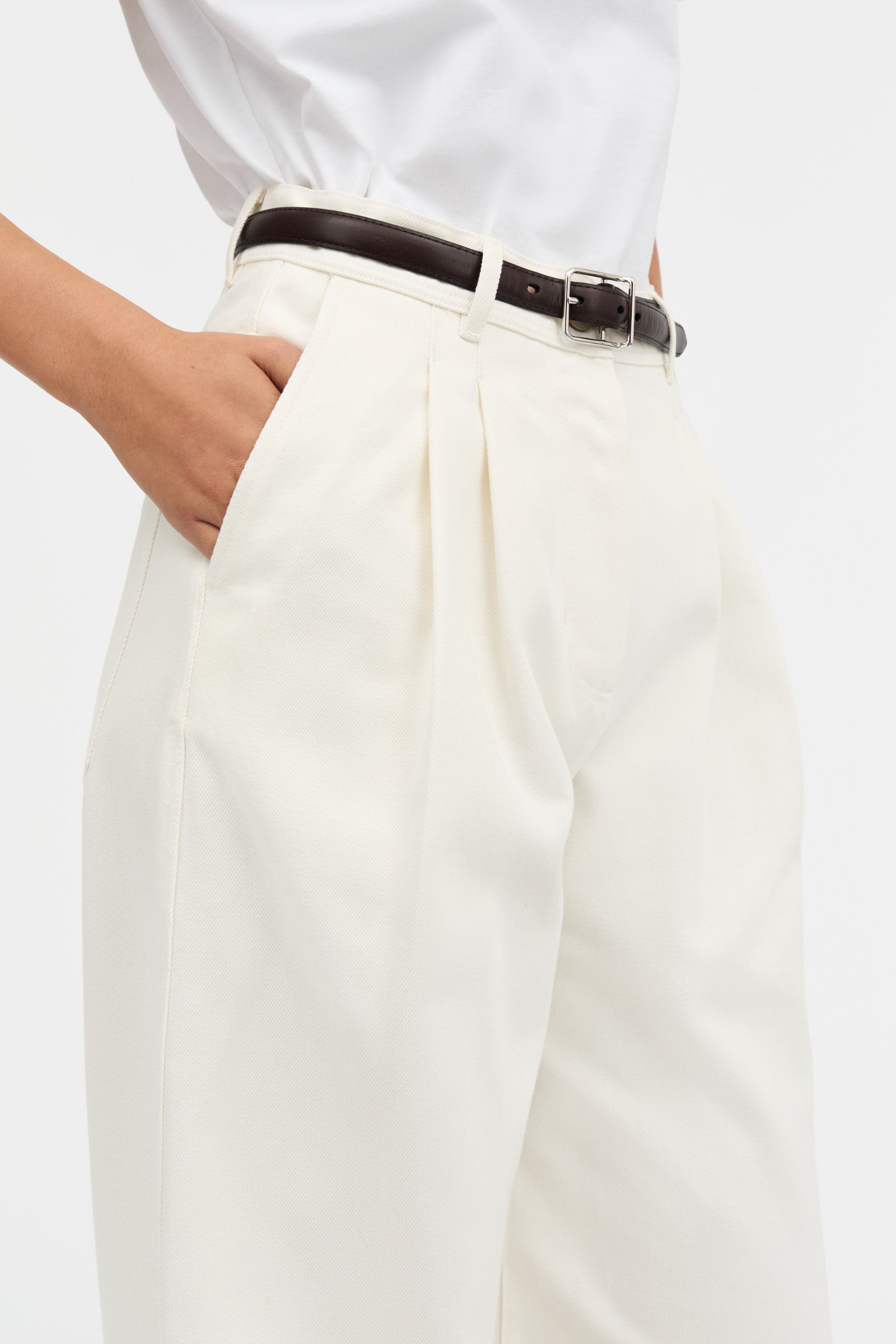 Mark Kenly Domino Tan Prairie White Denim Pants WHITE