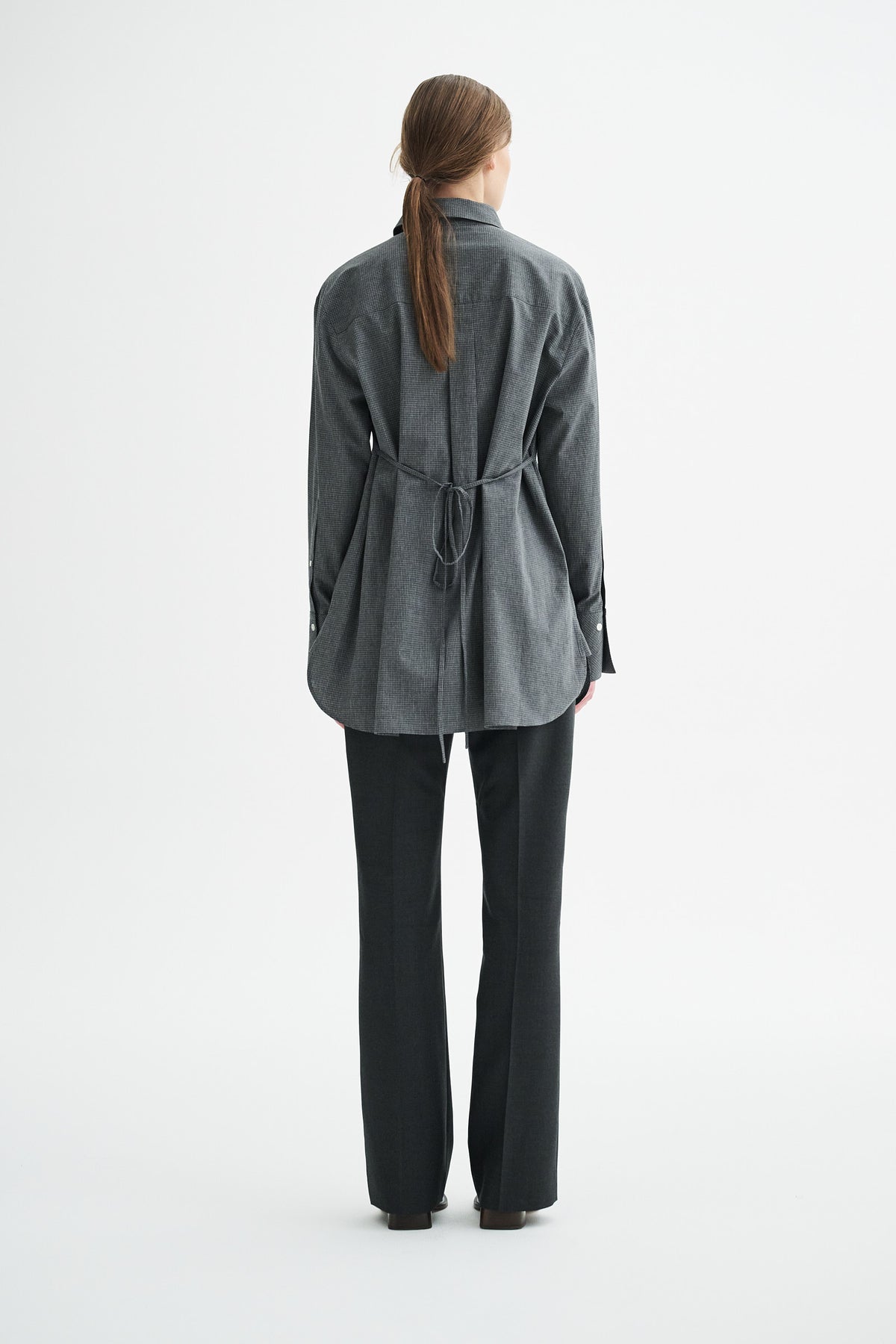 MKDT Studio SEBASTIANA COTTON POPLIN Shirts GREY MELANGE