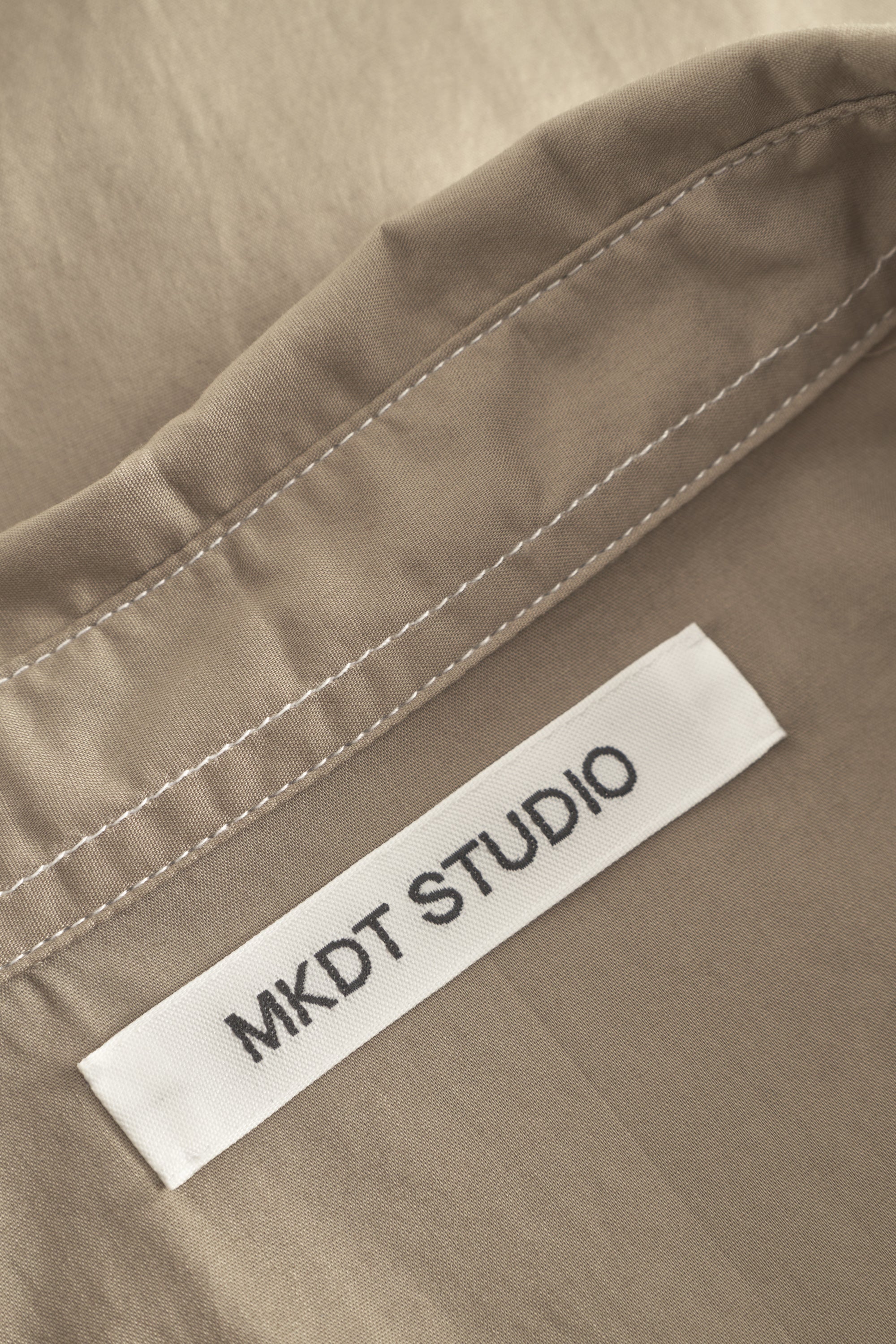 Mark Kenly Domino Tan Sadja Sheer Cotton Shirts KHAKI