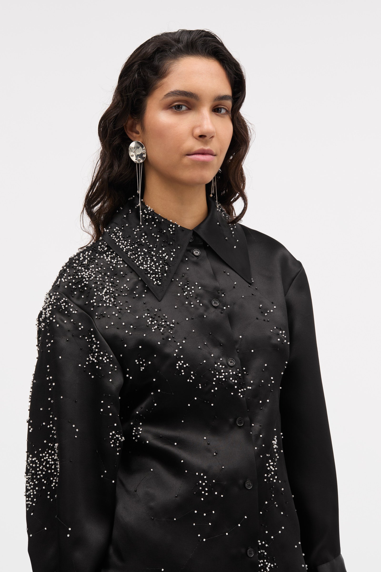 MKDT Studio Sall-atelier Silk Shirts BLACK
