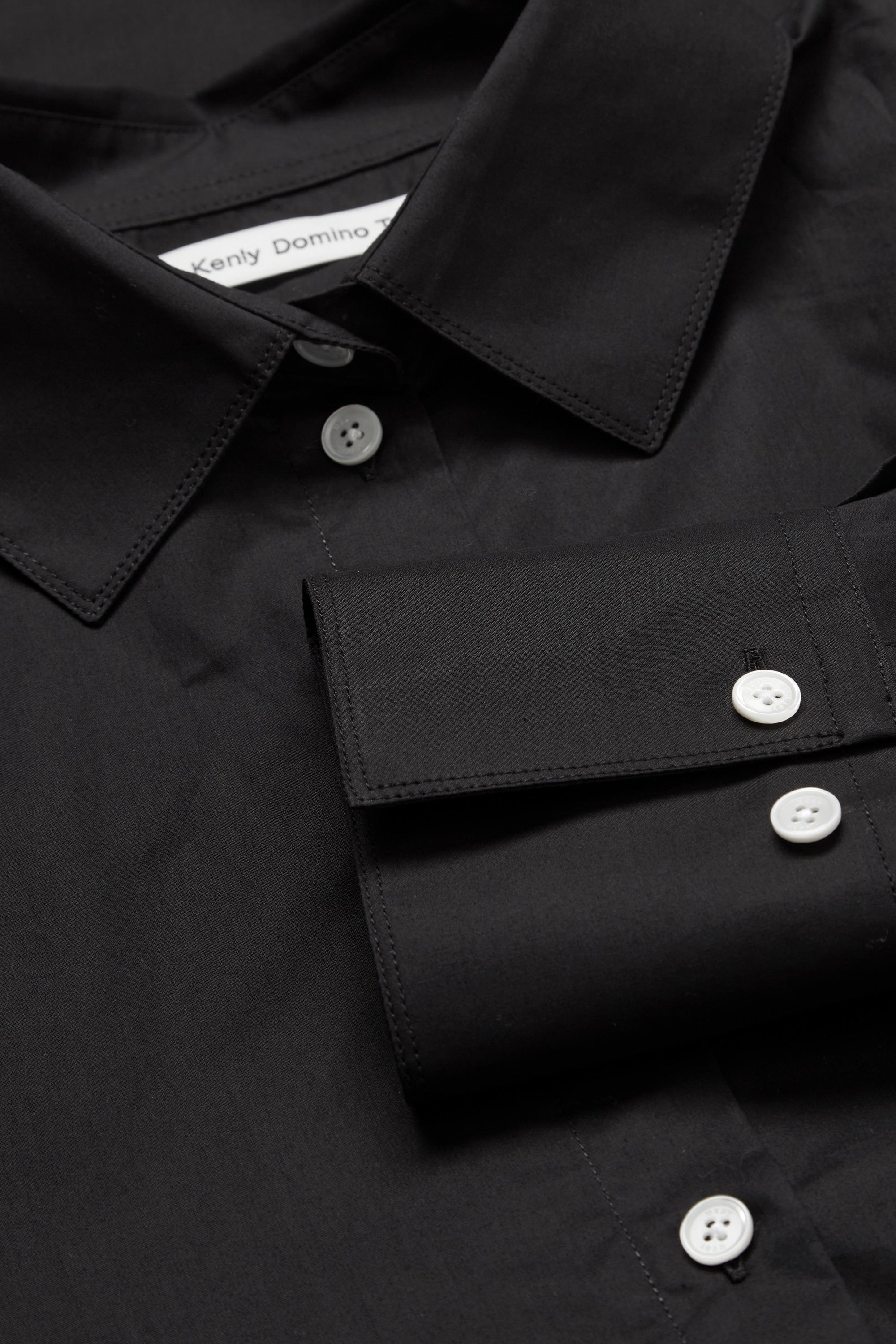 MKDT Studio Sevasti Sheer Cotton Organic Shirts BLACK