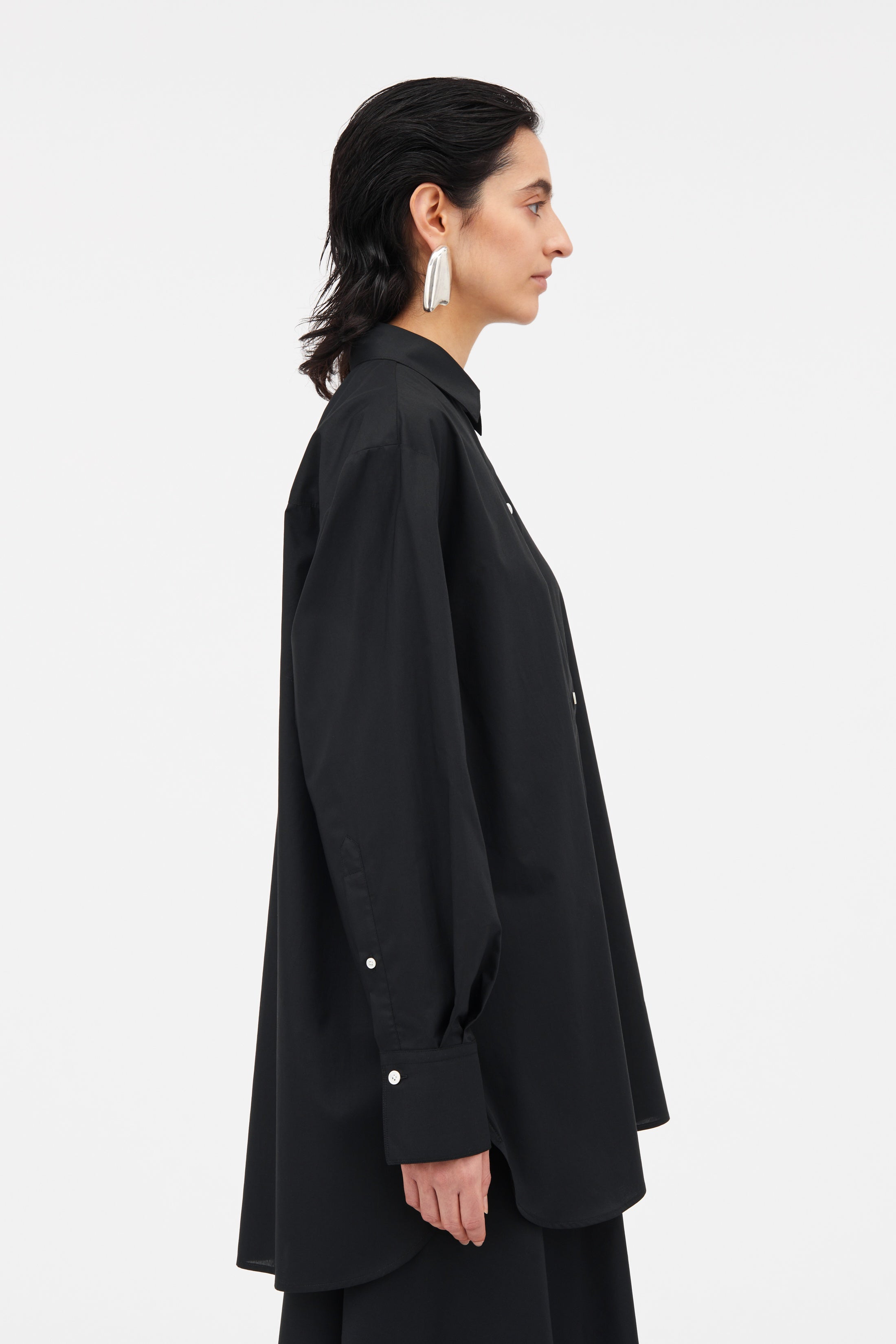 MKDT Studio Sevasti Sheer Cotton Organic Shirts BLACK