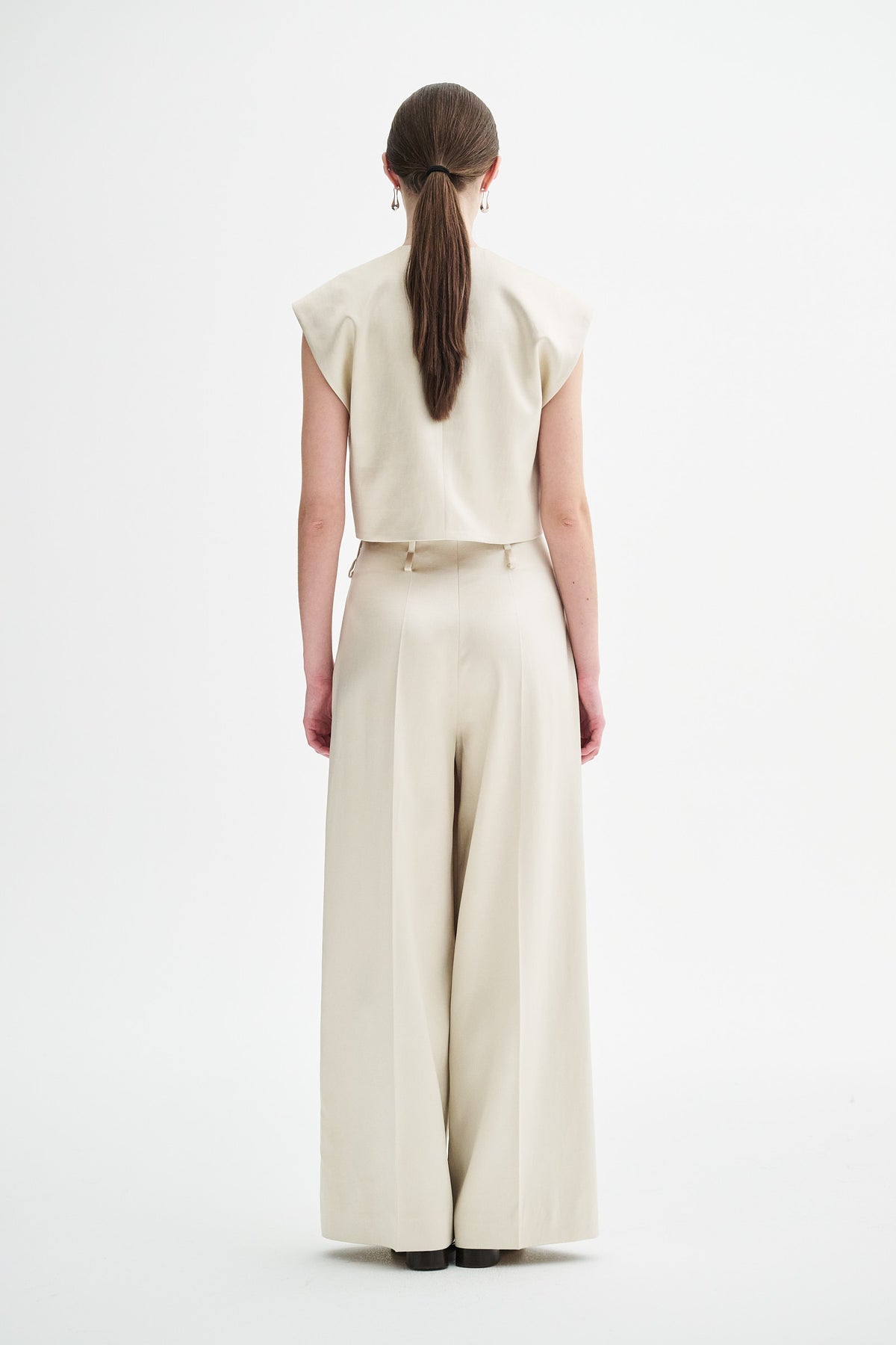 MKDT Studio TADAO-ATELIER SHINY COTTON MIX Vest METALIC CREAM