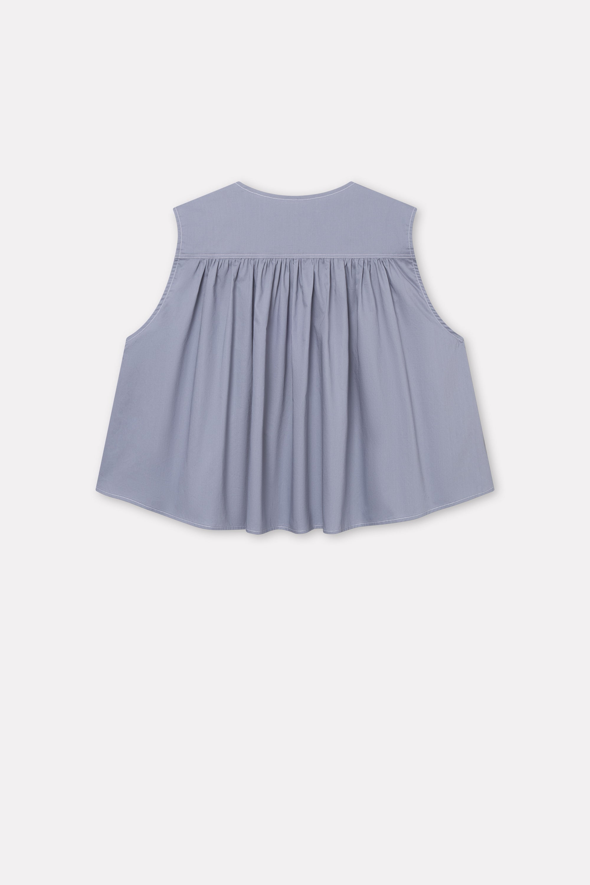 Mark Kenly Domino Tan Tahira Sheer Cotton Blouses BLUE