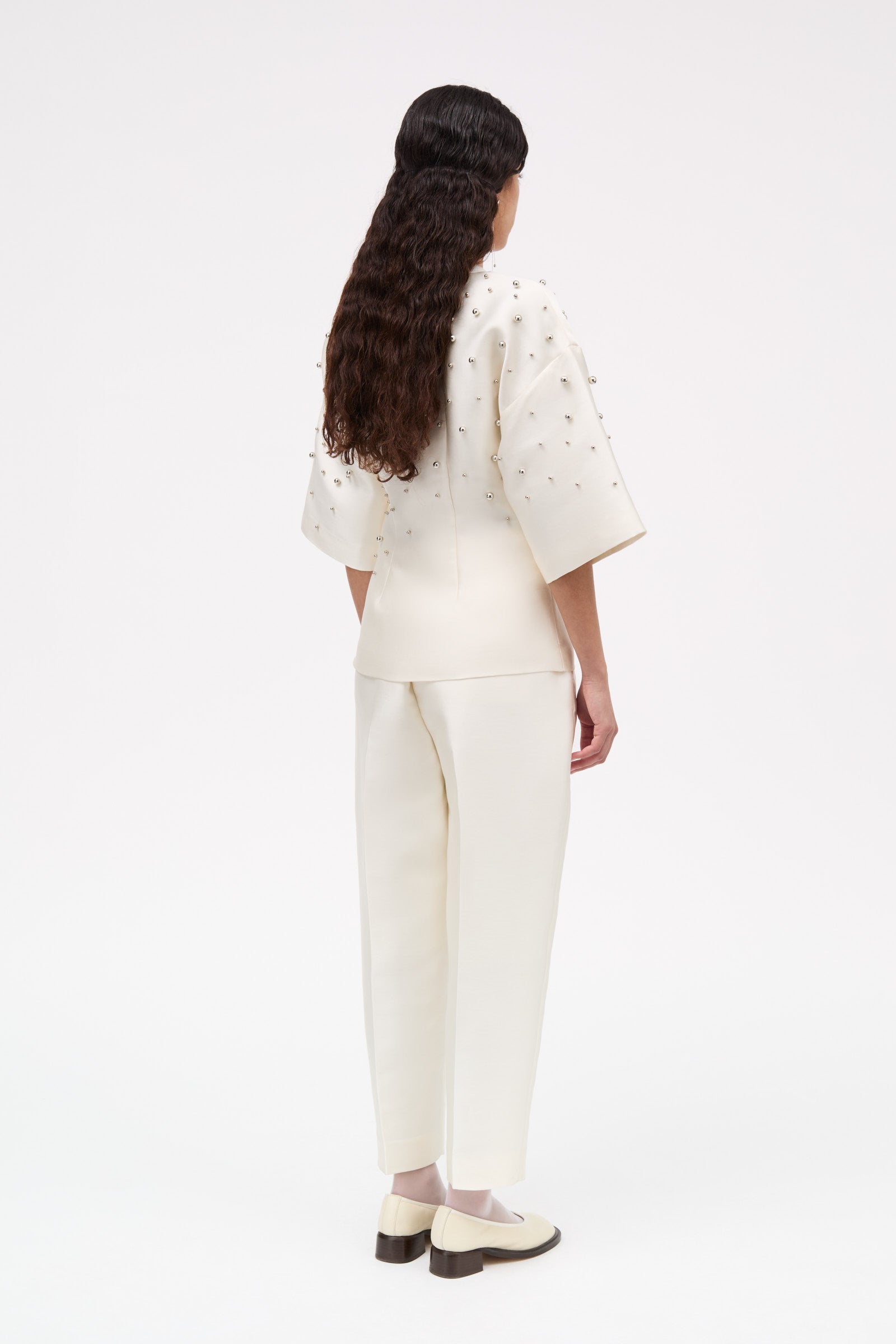 MKDT Studio Teagan-atelier Silk Tech T-Shirts IVORY