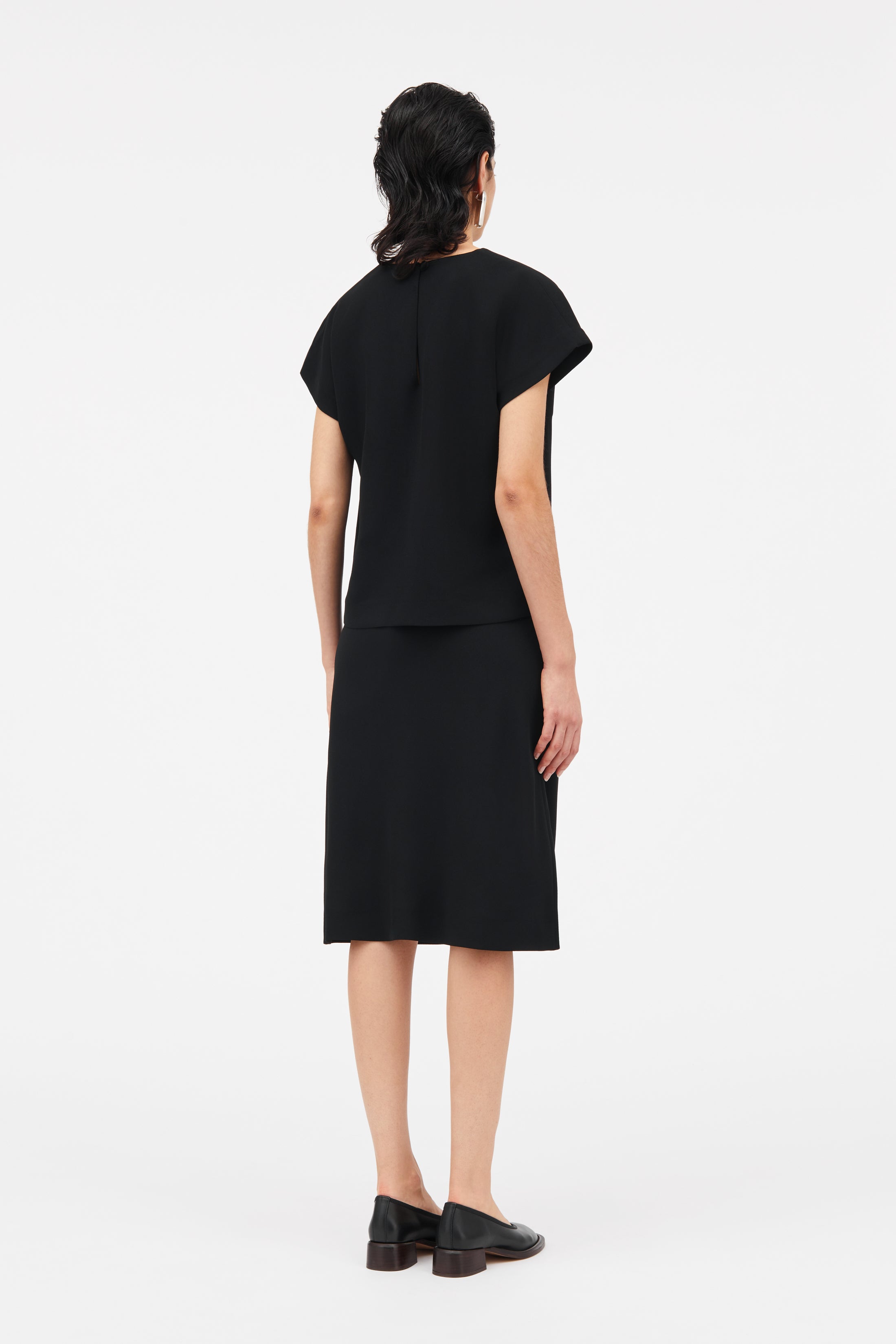 MKDT Studio Tine Crepe Georgette Blouses BLACK