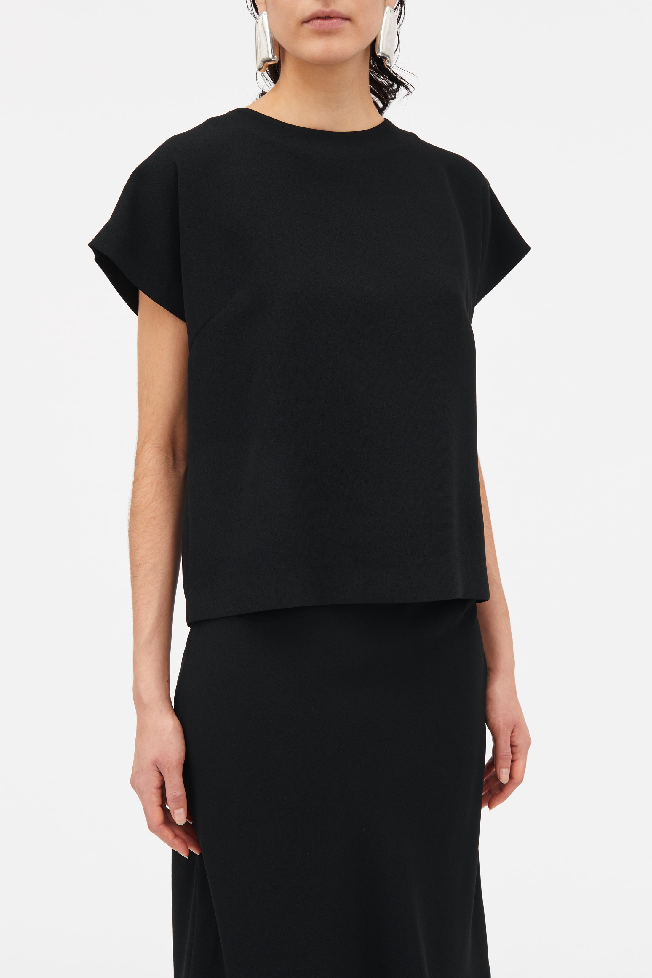 MKDT Studio Tine Crepe Georgette Blouses BLACK