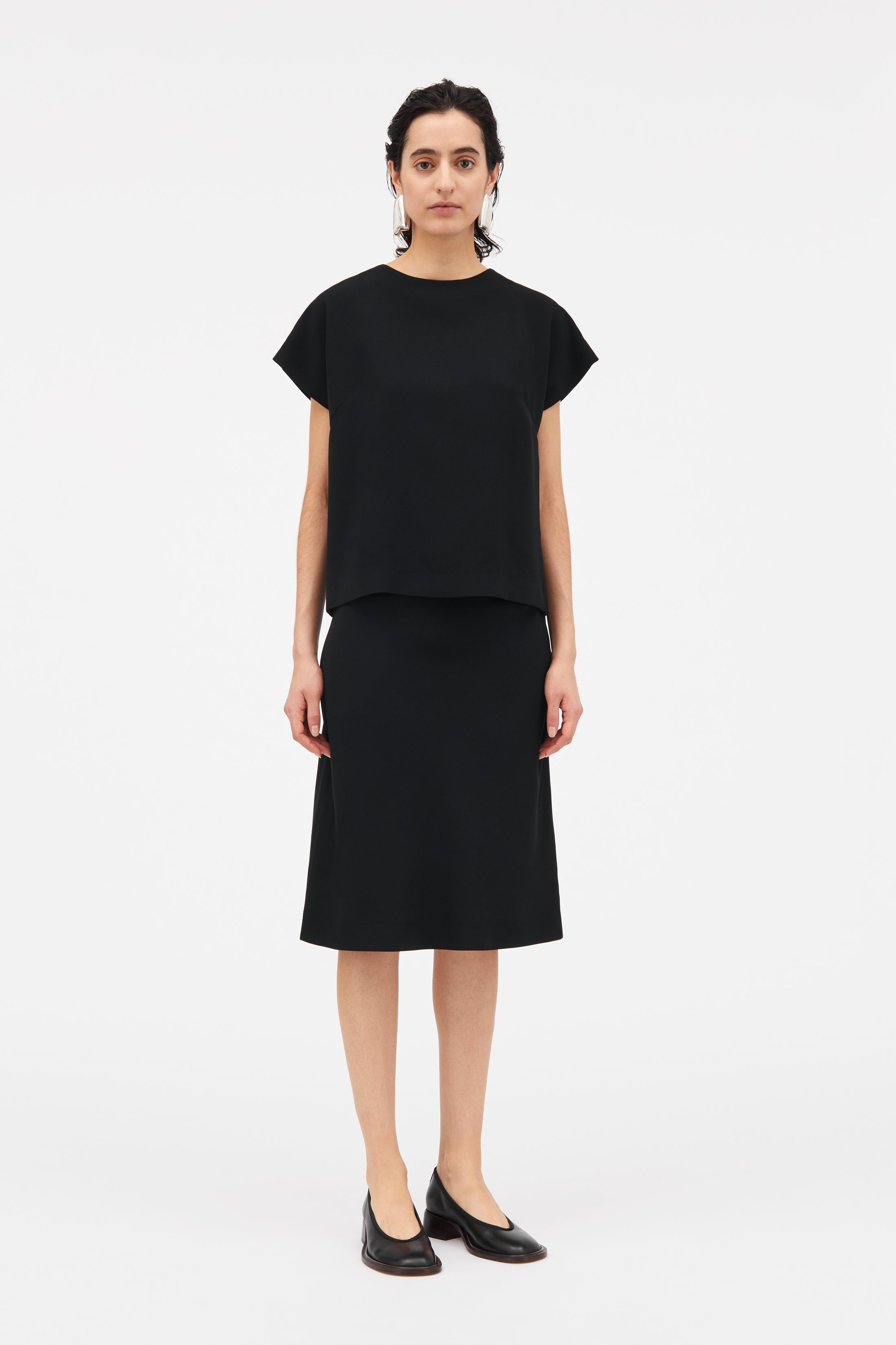 MKDT Studio Tine Crepe Georgette Blouses BLACK