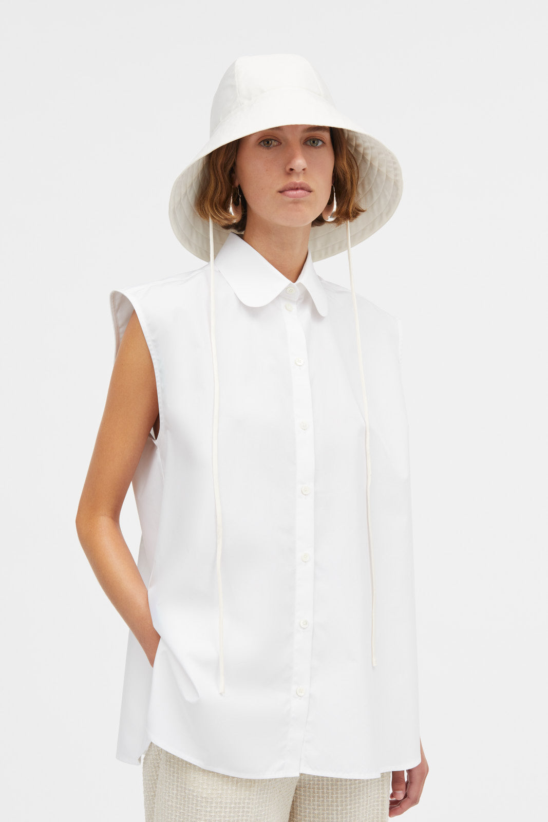 Mark Kenly Domino Tan Tusse Poplin Shirts WHITE