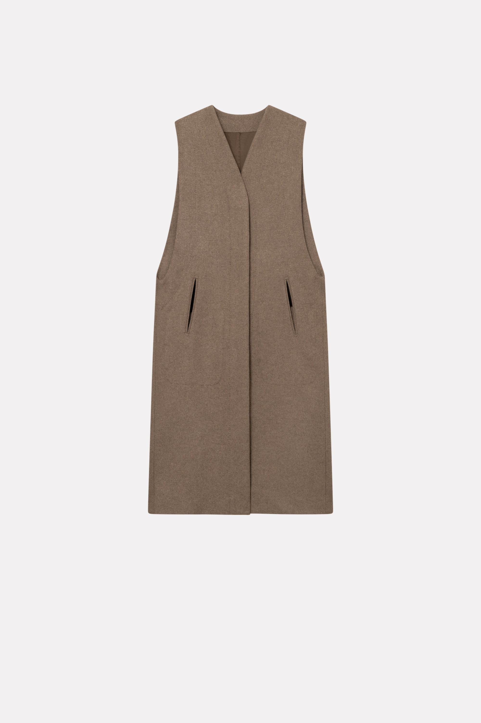 MKDT Studio VICTOIRE WOOL BLEND Vest TAUPE