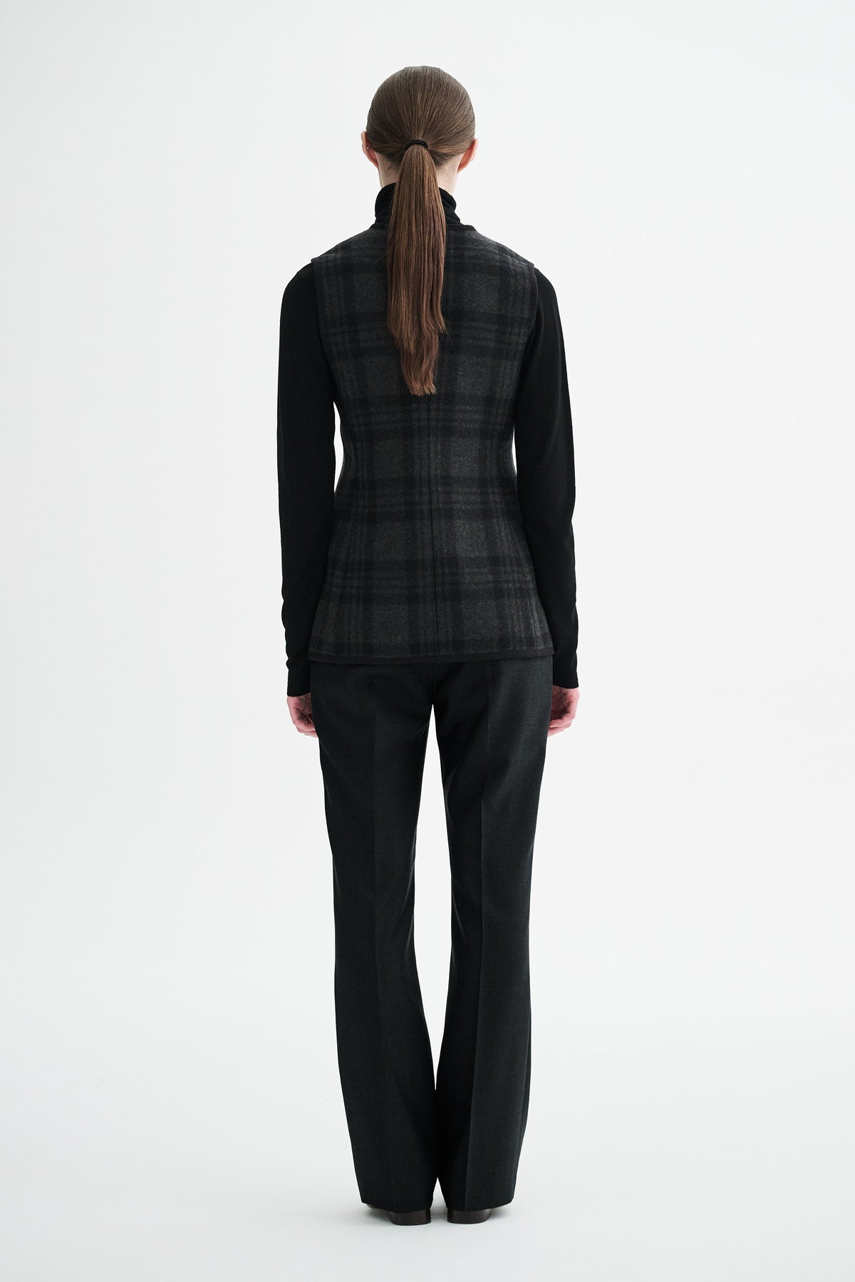 MKDT Studio VIENNA CHECK VEST Vest BLACK