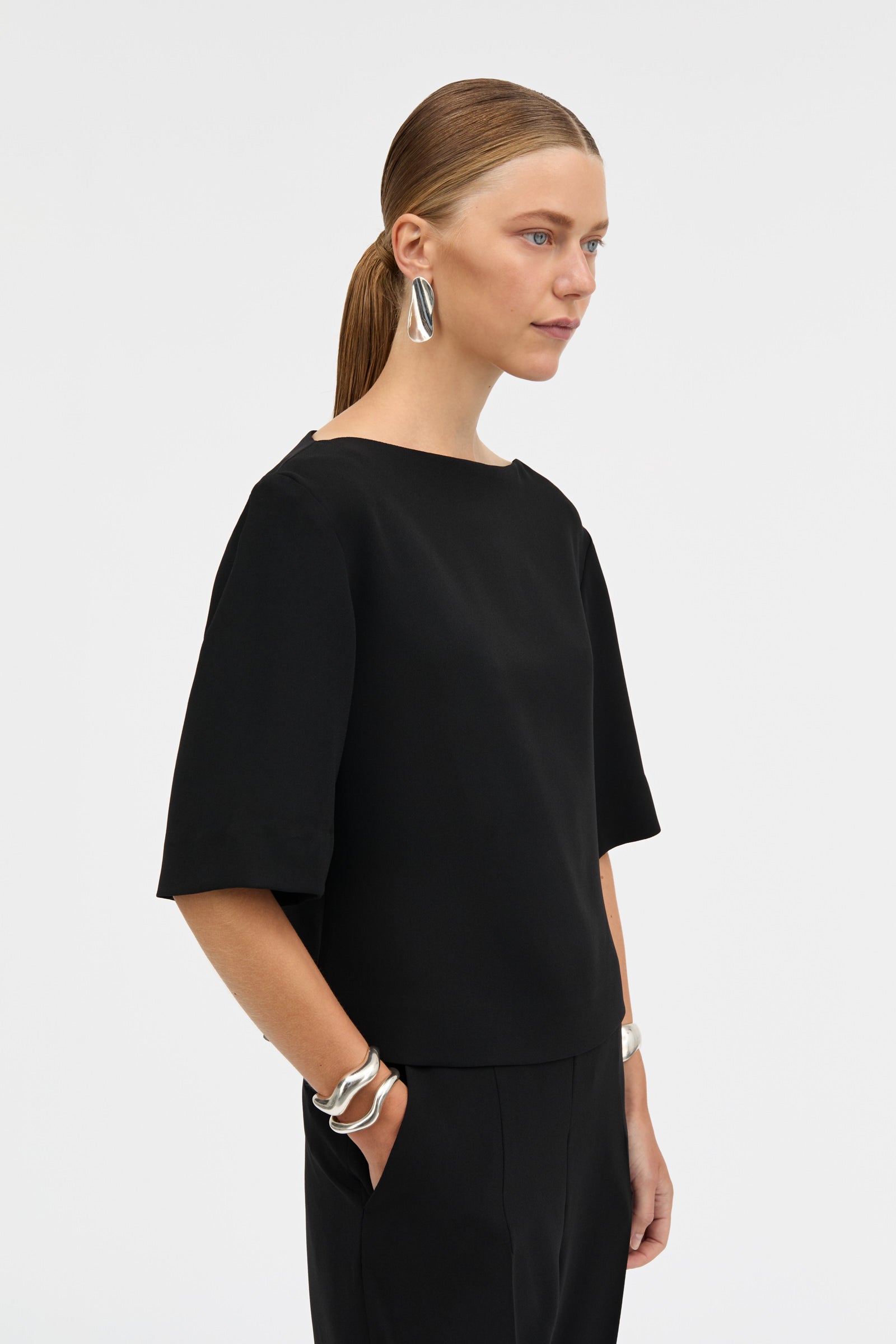 MKDT Studio Beyla Blouse Blouses BLACK