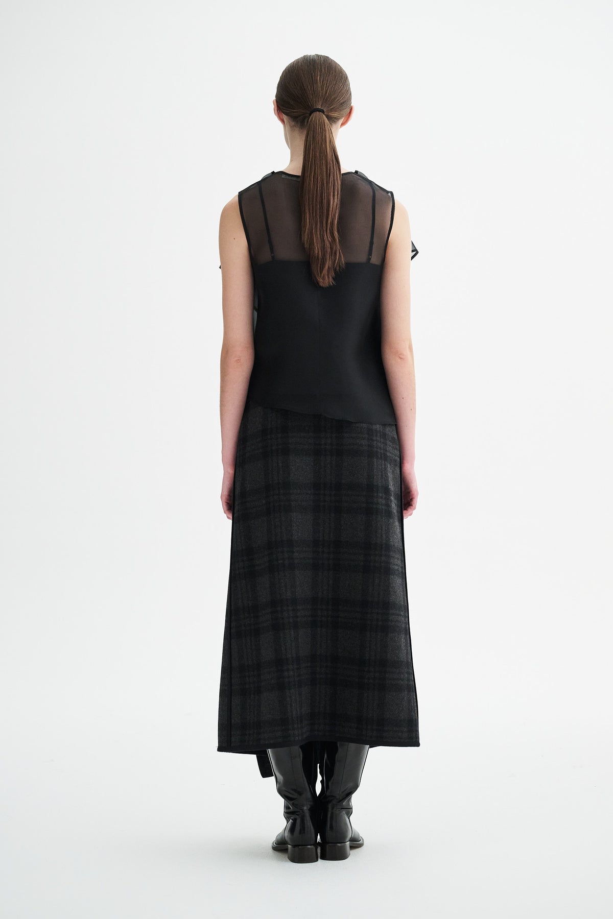 MKDT Studio BREN SILK ORGANZA Blouses BLACK QUARTZ