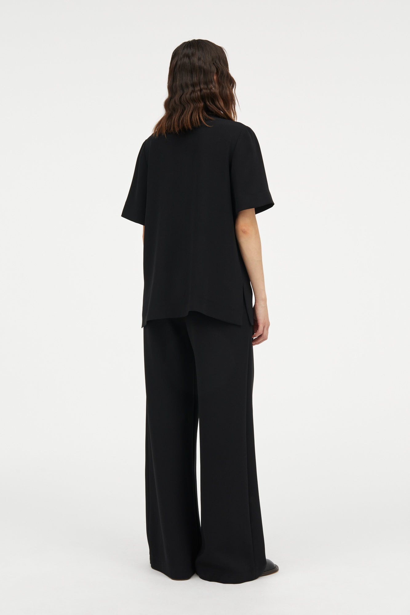 MKDT Studio Betty Crepe Georgette Blouses BLACK
