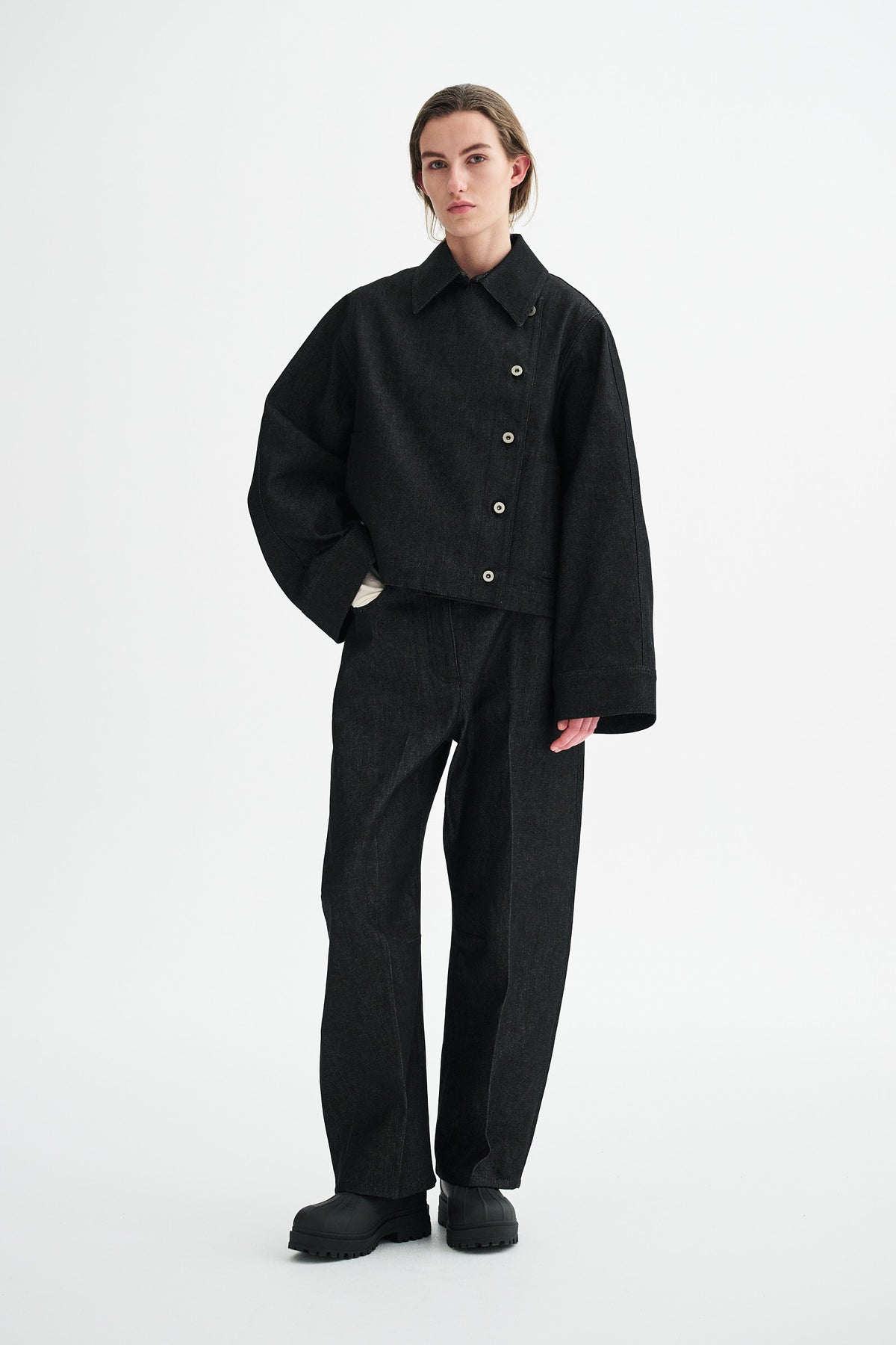 MKDT Studio CALYPSO BLACK DENIM Coats BLACK DENIM
