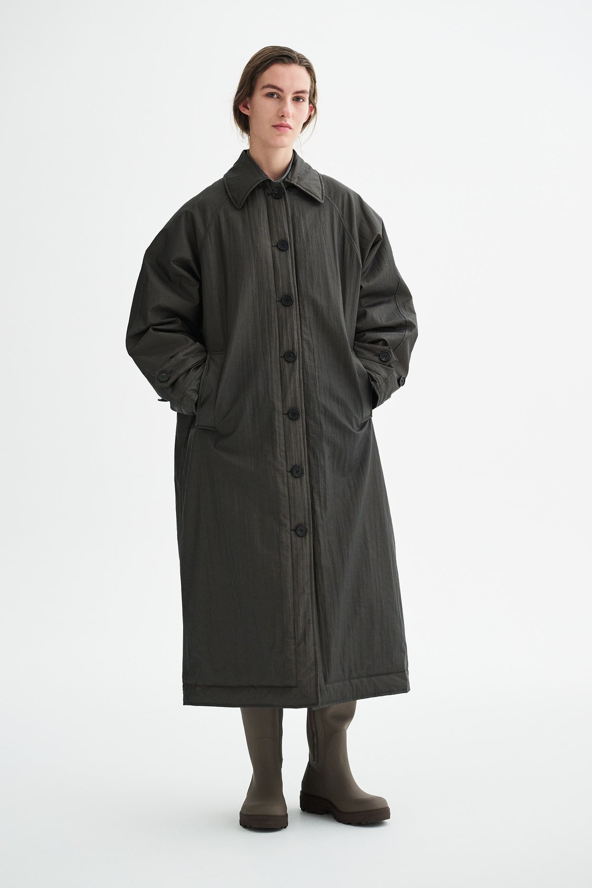 MKDT Studio CAROLYN RAIN COAT Coats ARMY GREEN