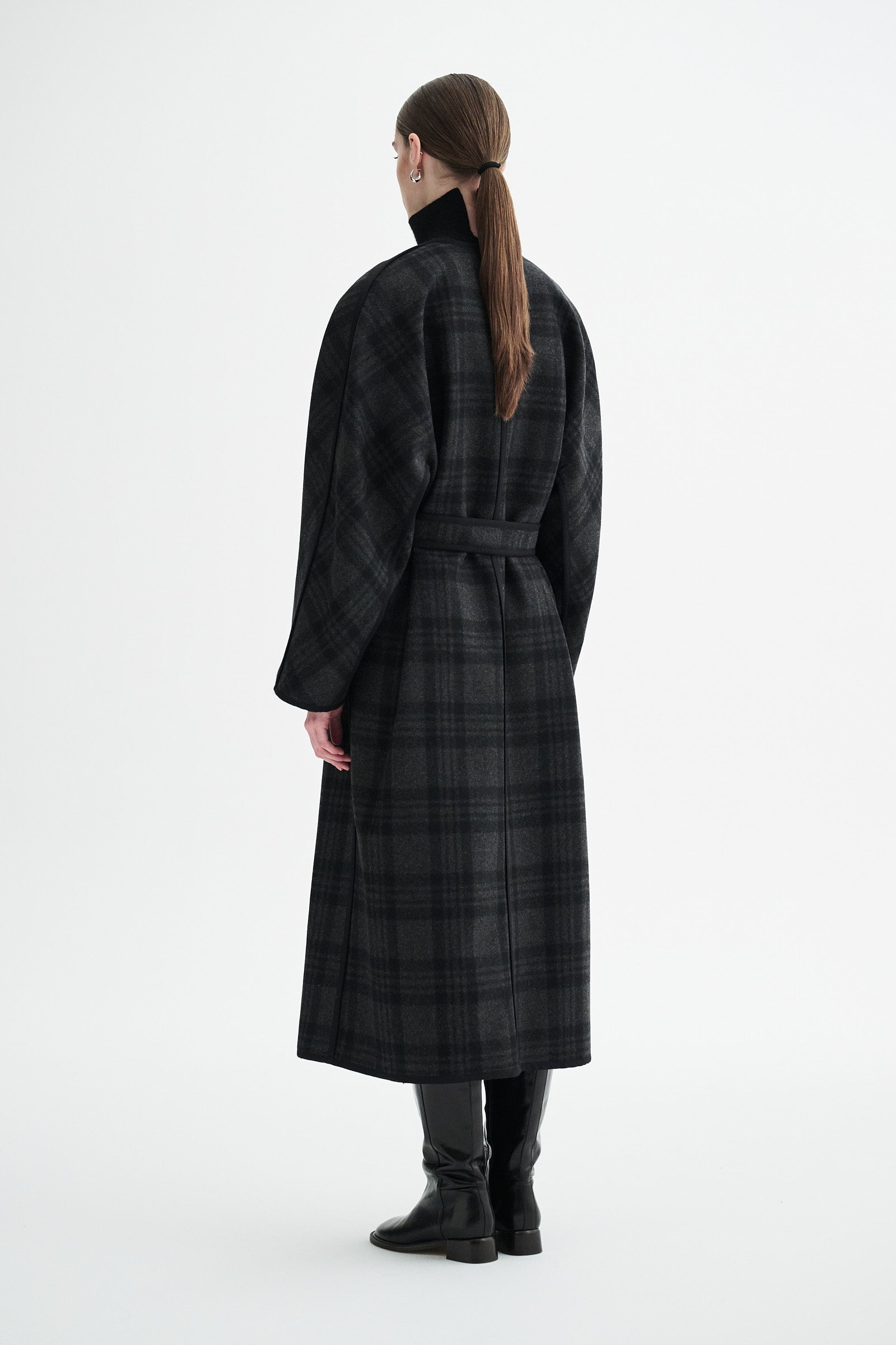 MKDT Studio CASPIA CHECK COAT Coats BLACK