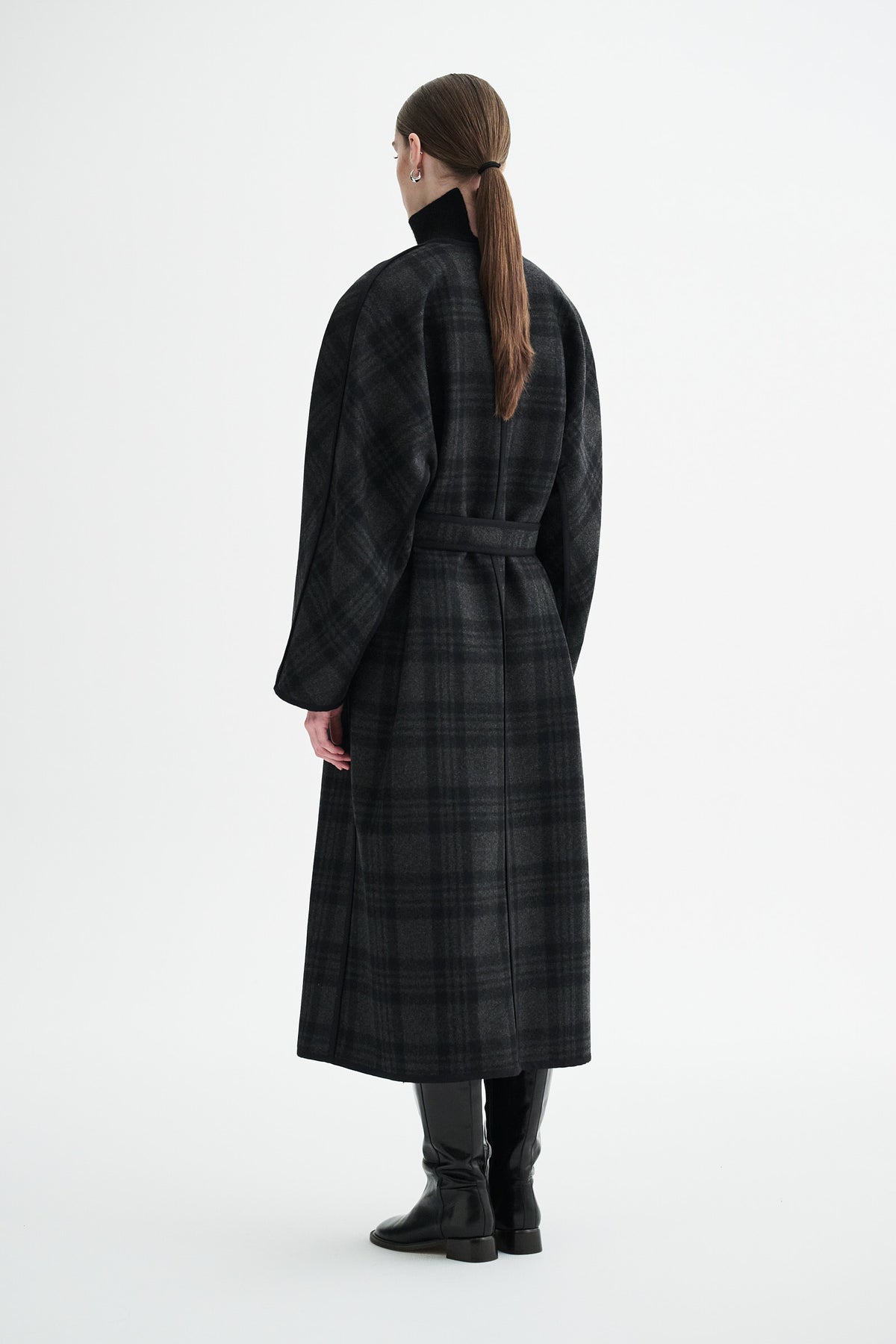 MKDT Studio CASPIA CHECK COAT Coats BLACK
